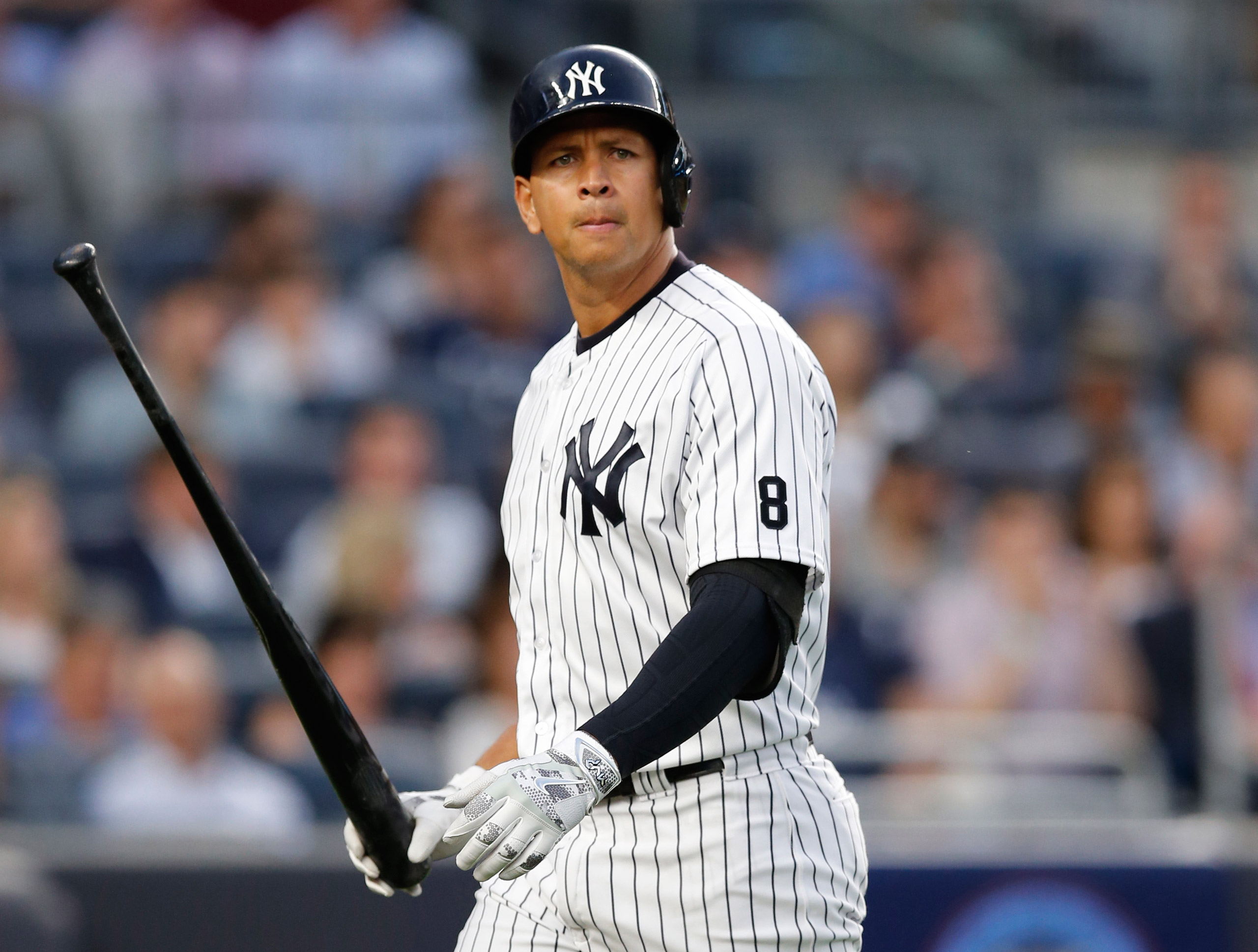Alex Rodriguez of the New York Yankees during a game against the Los Angeles Angels in New York on June 6, 2016.