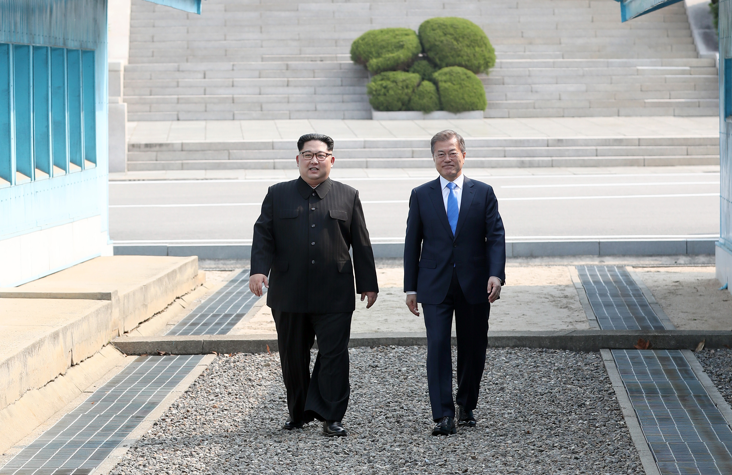 The Inter-Korean Summit As Leaders of the Two Koreas Meet At the Border