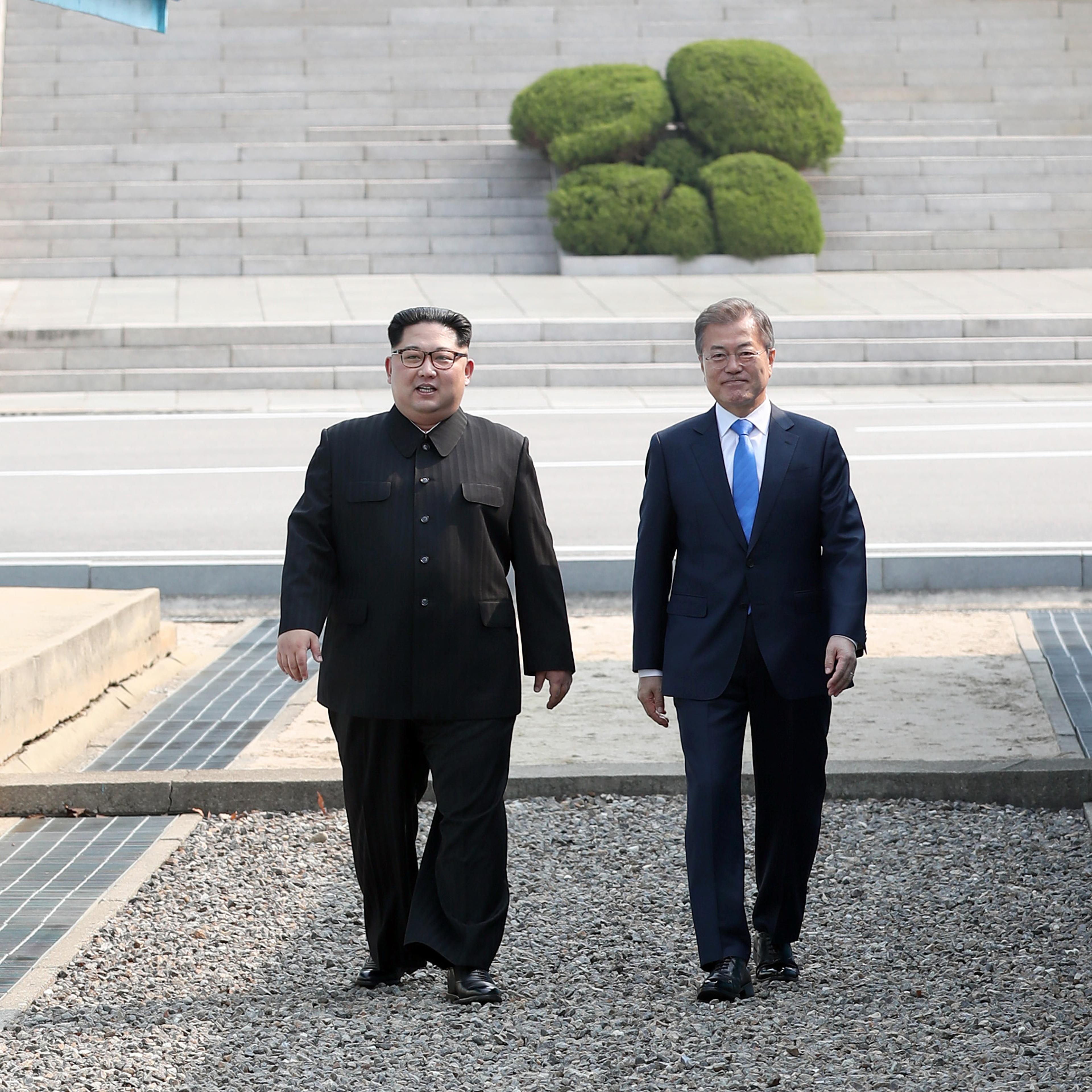 The Inter-Korean Summit As Leaders of the Two Koreas Meet At the Border