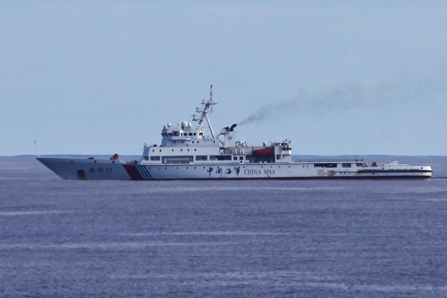 Chinese patrol ship Haixun 01 is pictured during a search for the missing Malaysia Airlines MH370, in the south Indian Ocean