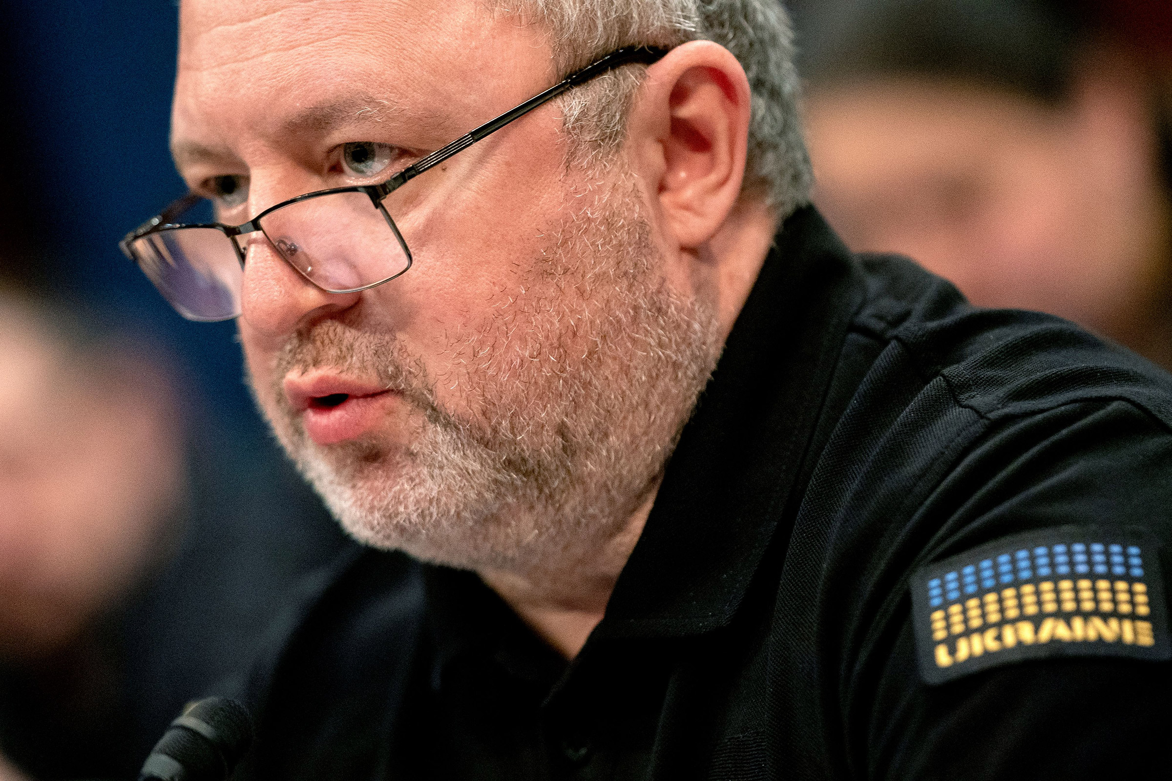 Prosecutor General of Ukraine Andriy Kostin testifies before the House Committee on Foreign Affairs during a hearing titled "Exposing Putin's Crimes: Evidence of Russian War Crimes and Other Atrocities in Ukraine," on Capitol Hill in Washington, D.C., on