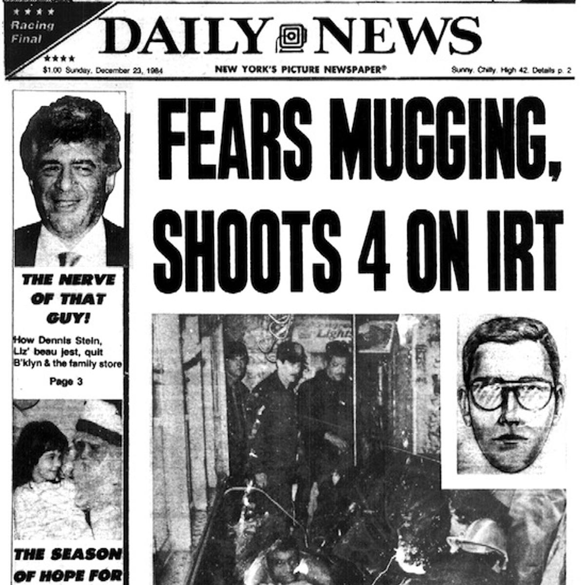 Daily News Front page of Sunday, December 23, 1984, with hea