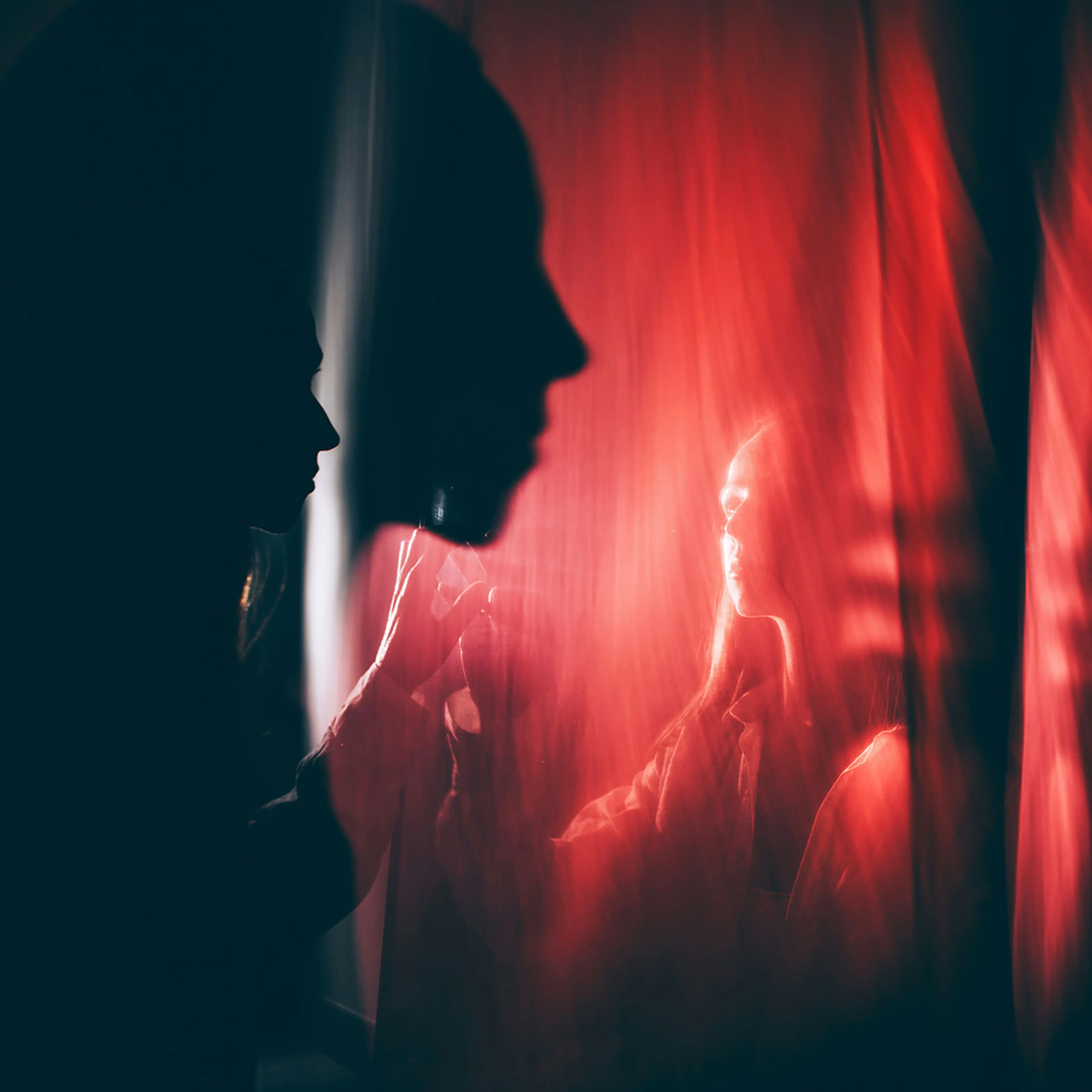 Self-reflection and looking into yourself concepts portrait