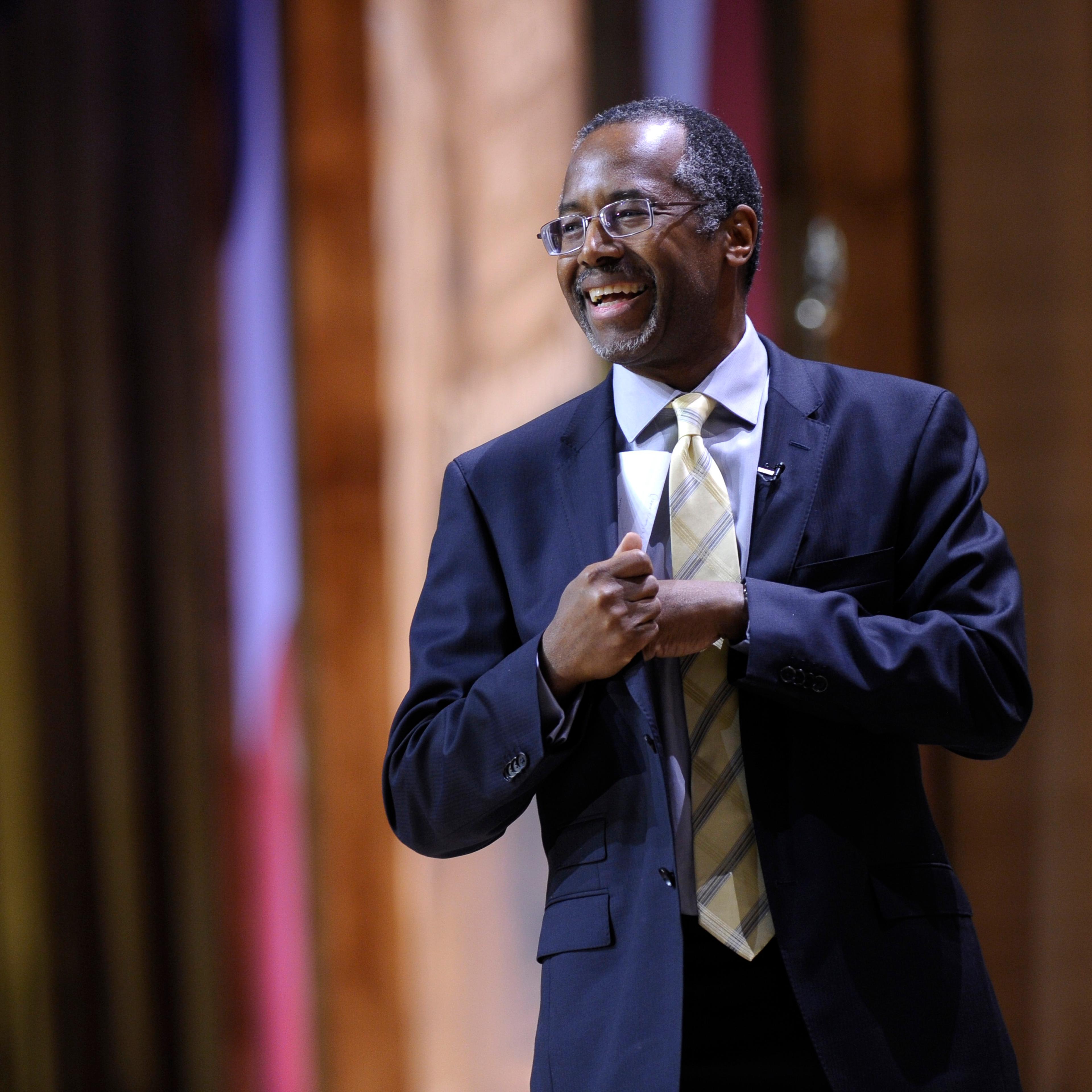 Dr. Ben Carson, professor emeritus at Johns Hopkins School of Medicine, speaks at the Conservative Political Action Conference annual meeting in National Harbor, Md., on March 8, 2014.