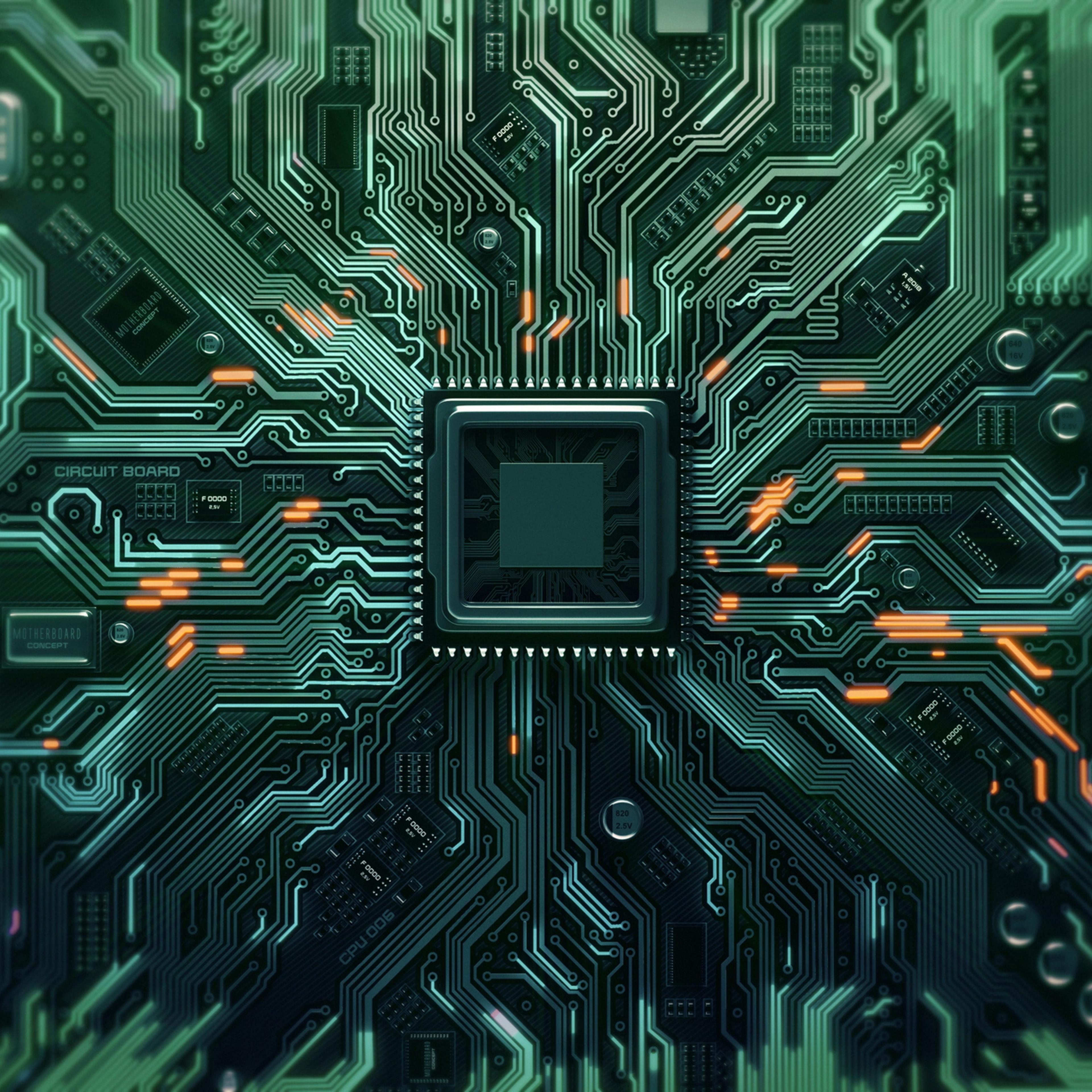 Circuit Green Board Background