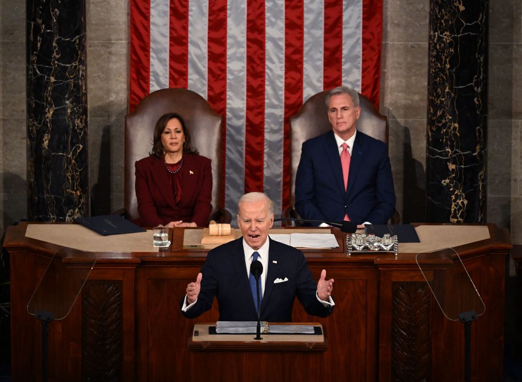 TOPSHOT-US-POLITICS-BIDEN-STATE OF THE UNION