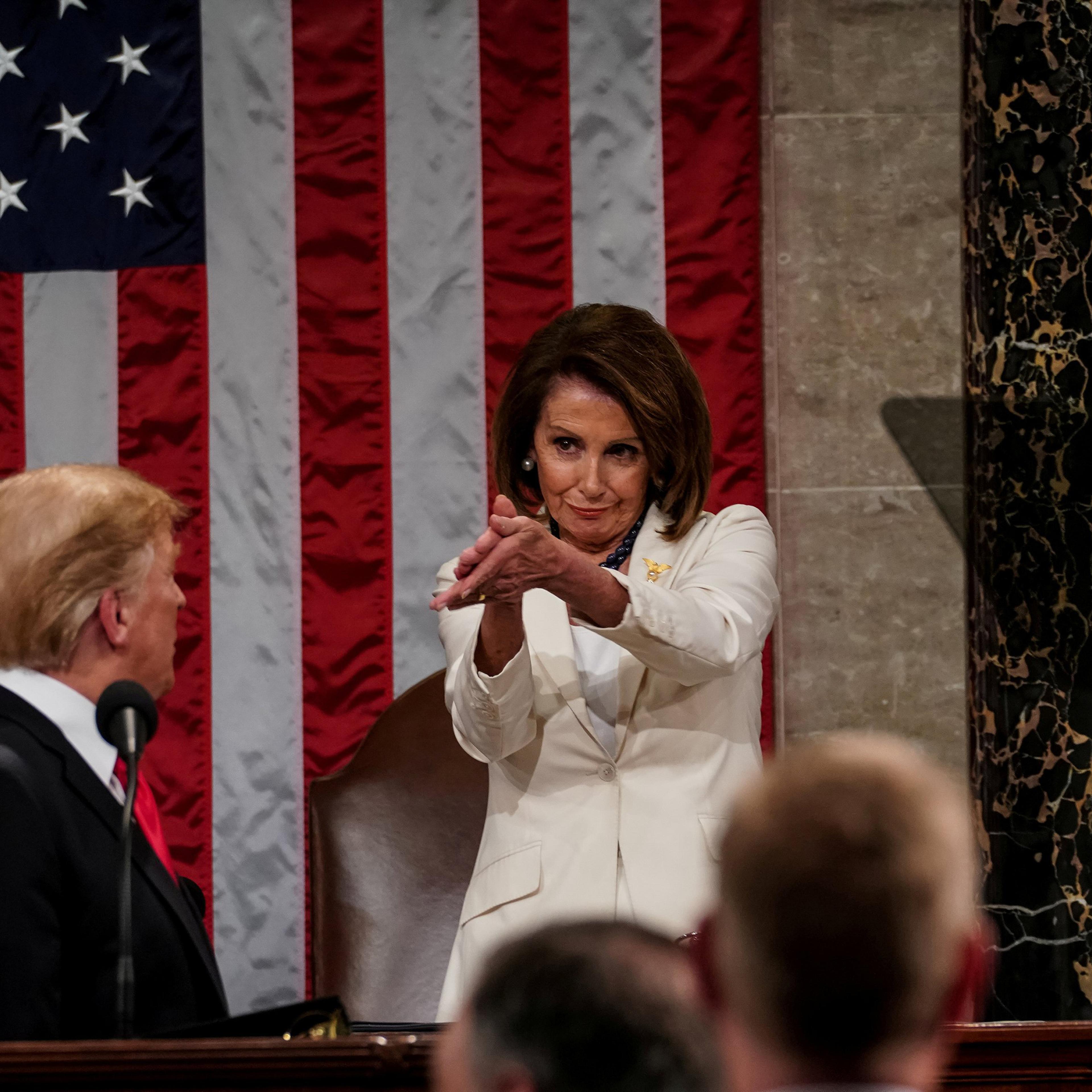 President Donald Trump delivered the State of the Union address, with Vice President Mike Pence and Speaker of the House Nancy Pelosi, at the Capitol in Washington