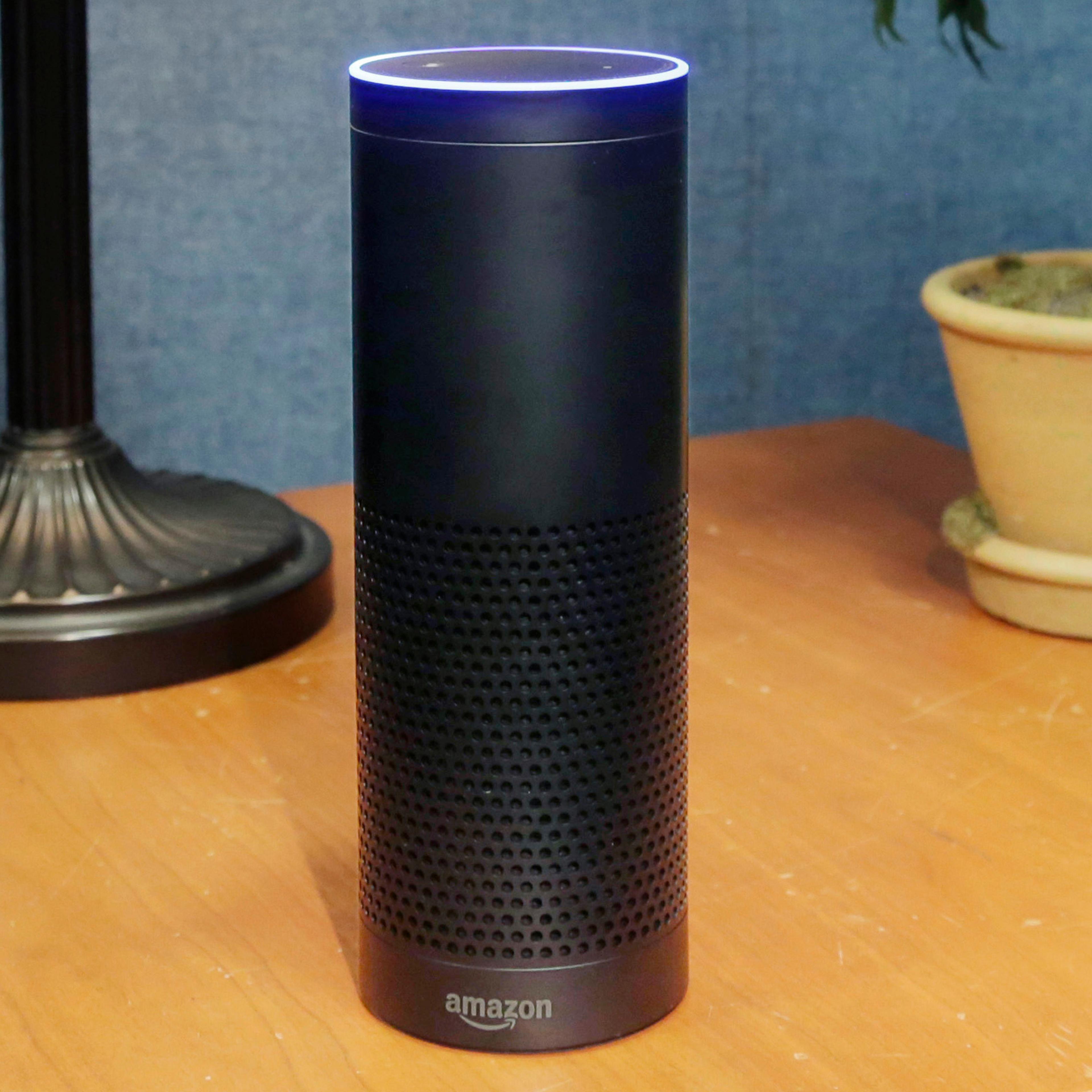Amazon's Echo is seen on July 29, 2015 in New York City.