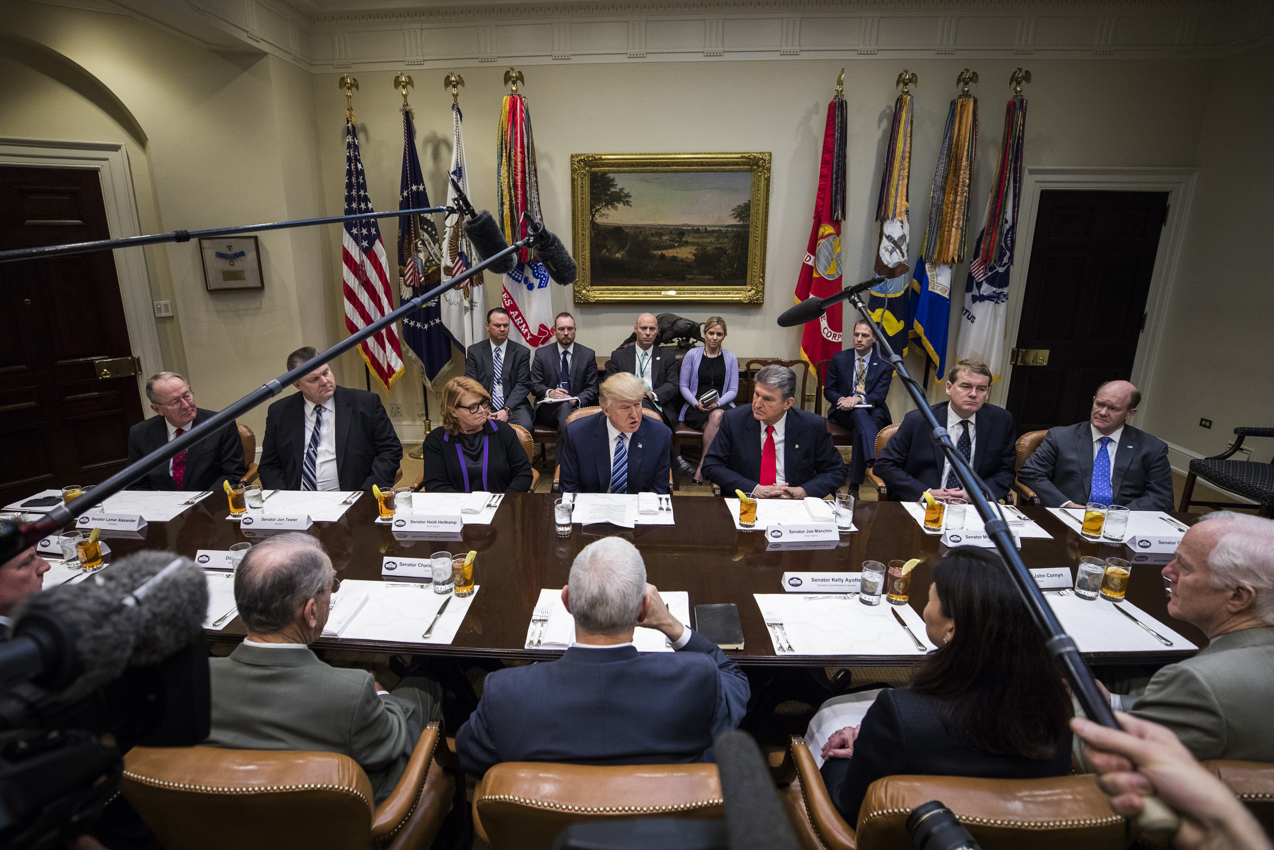 President Trump Meets With Senators To Discuss His Supreme Court Nominee Neil Gorsuch