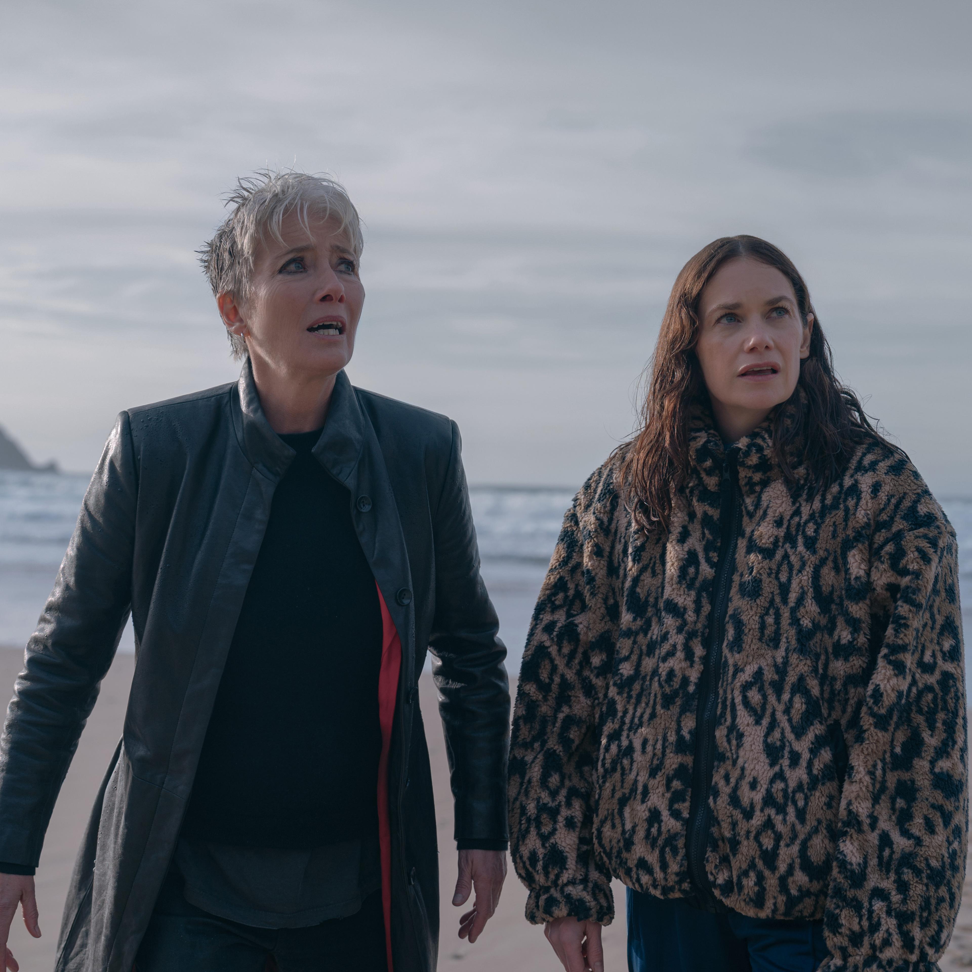Emma Thompson, left, and Ruth Wilson in <i>Down Cemetery Road</i>