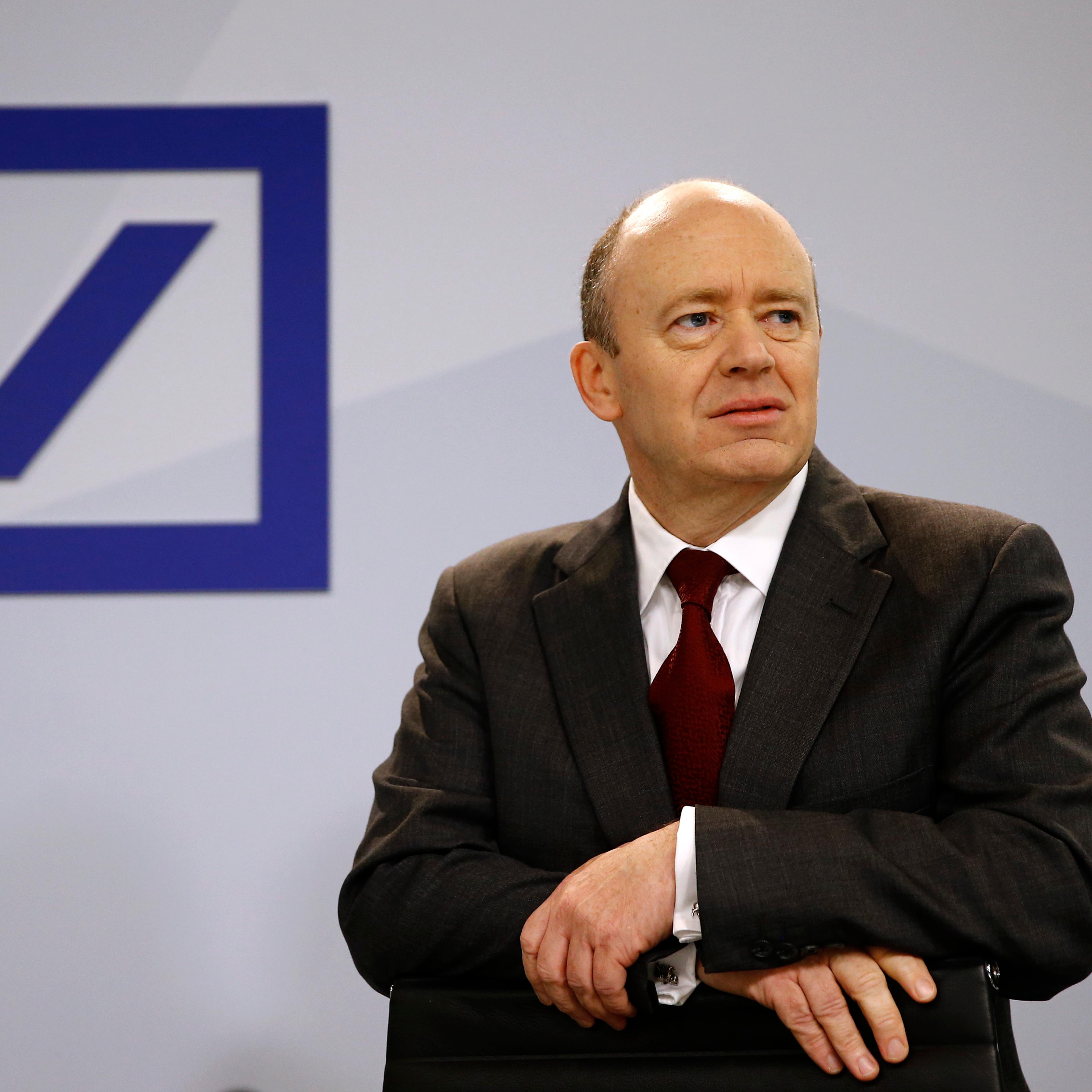 Deutsche Bank new Chief Executive John Cryan arrives for a news conference in Frankfurt