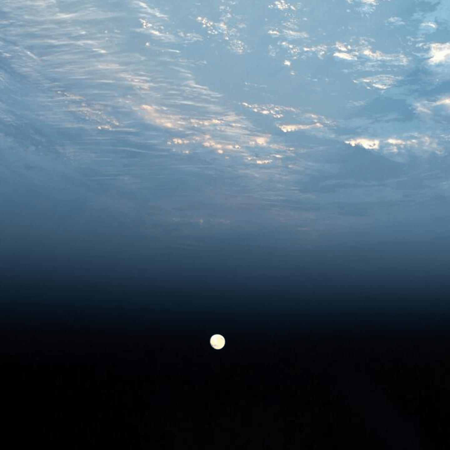 The Supermoon captured from the International Space Station.