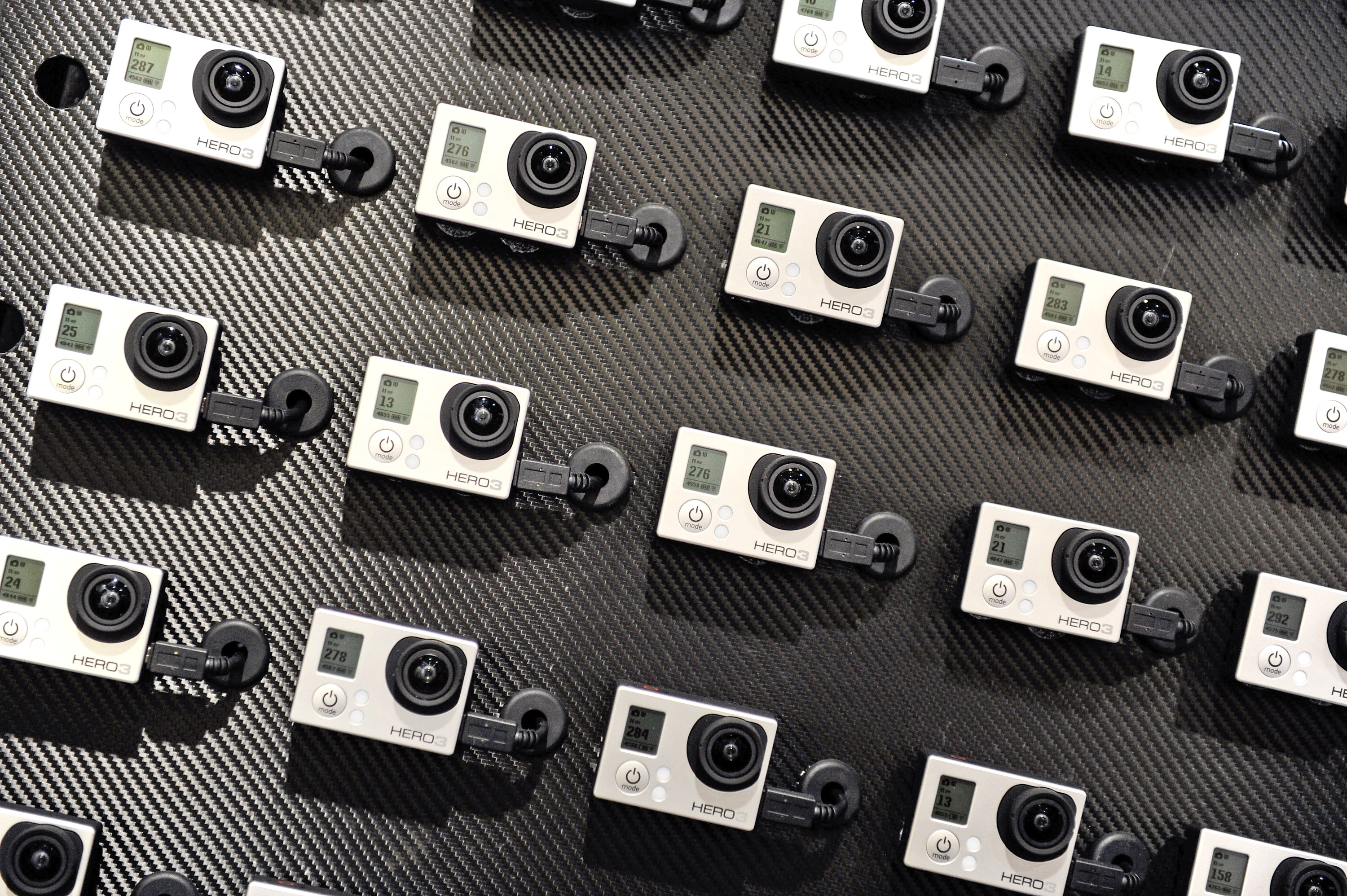 The GoPro Hero 3 with intergrated WiFi is displayed at the 2013 International CES at the Las Vegas Convention Center on Jan. 9, 2013 in Las Vegas.