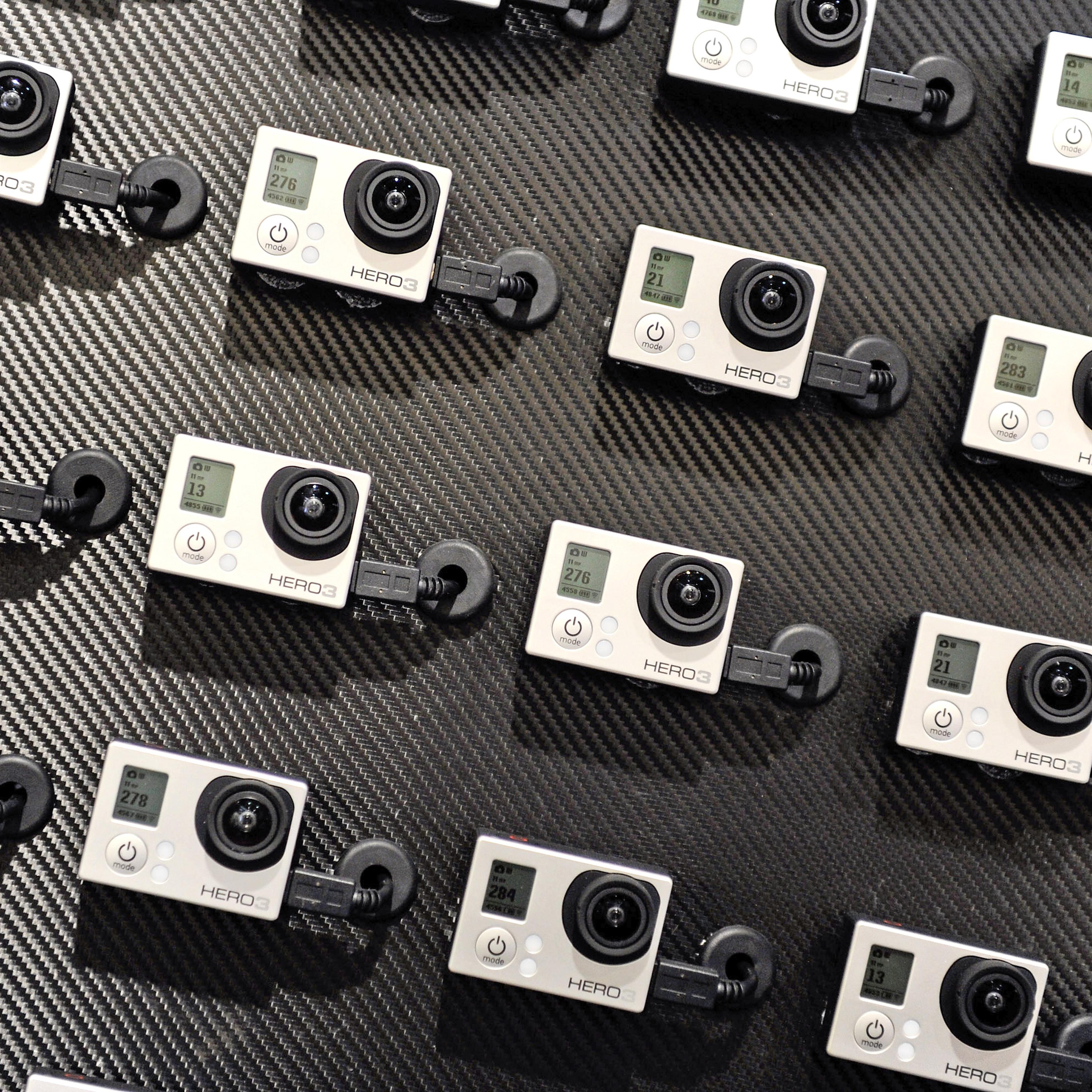 The GoPro Hero 3 with intergrated WiFi is displayed at the 2013 International CES at the Las Vegas Convention Center on Jan. 9, 2013 in Las Vegas.