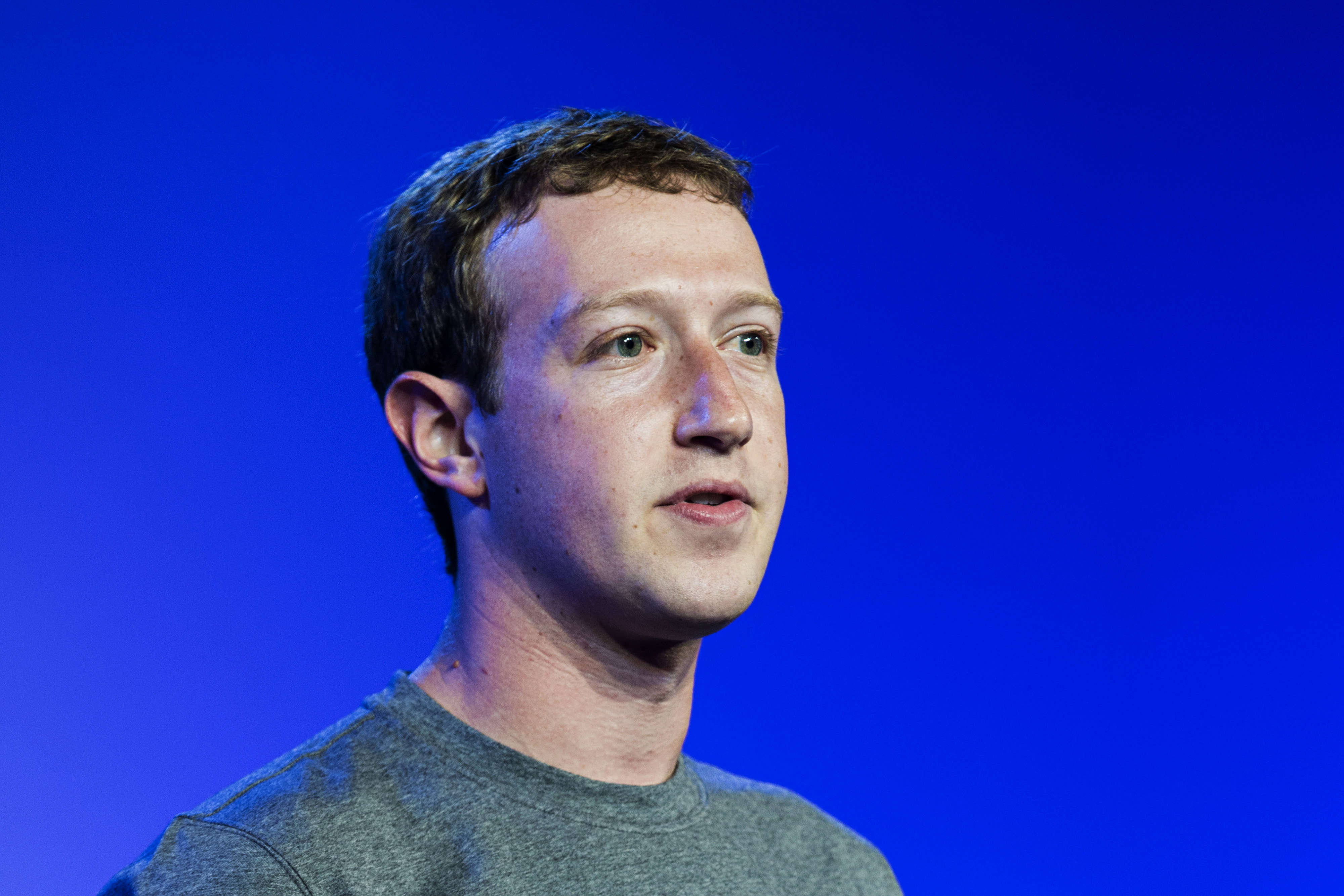 Mark Zuckerberg speaks during the Internet.org summit in New Delhi, India on Oct. 9, 2014.
