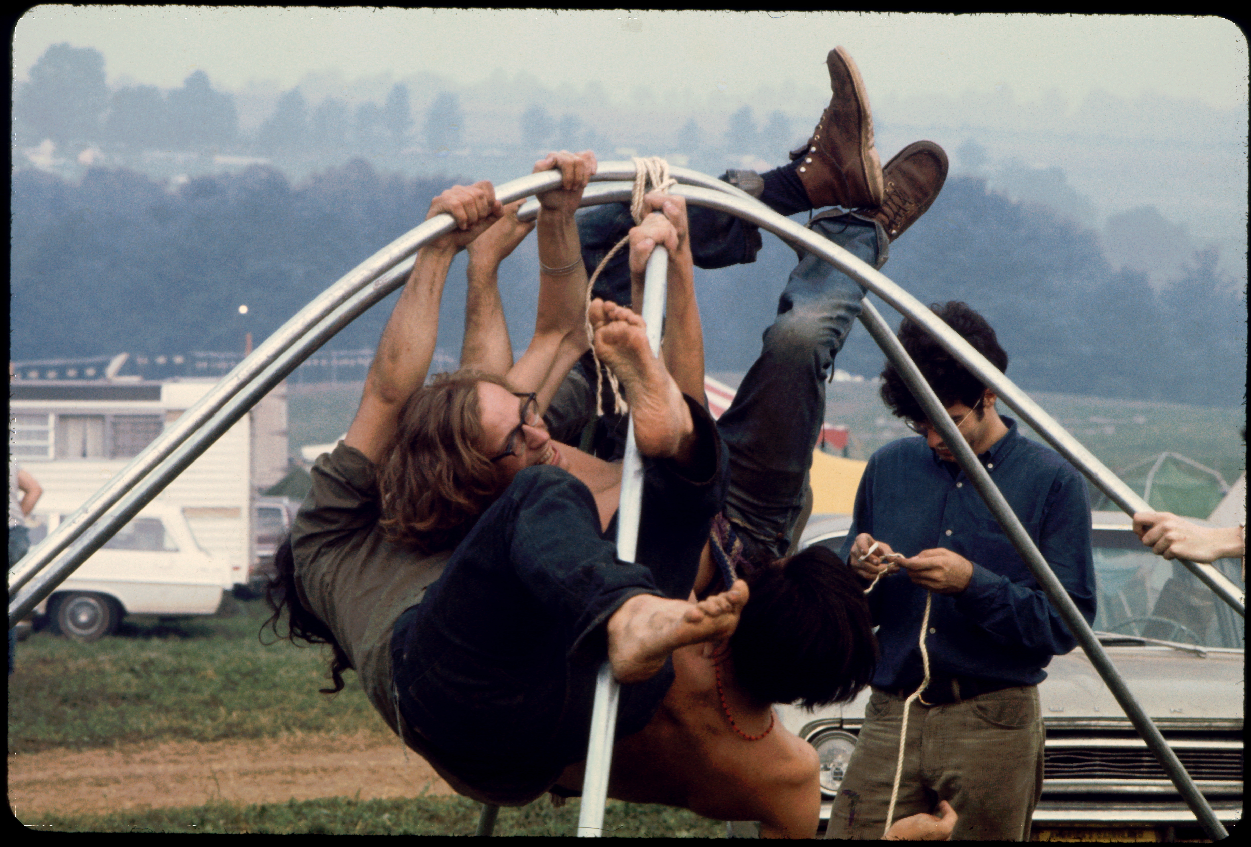 Making A Tent At Woodstock