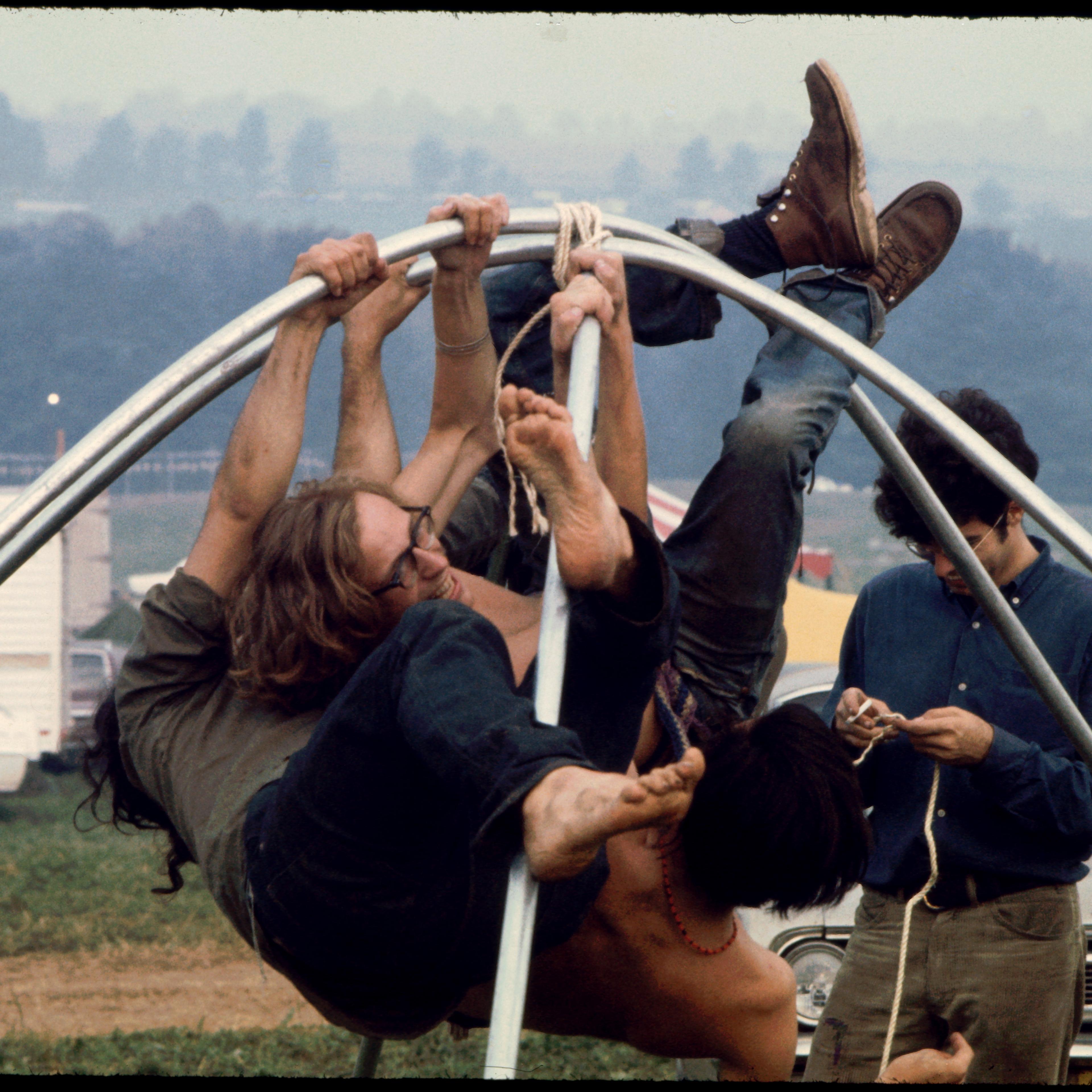 Making A Tent At Woodstock