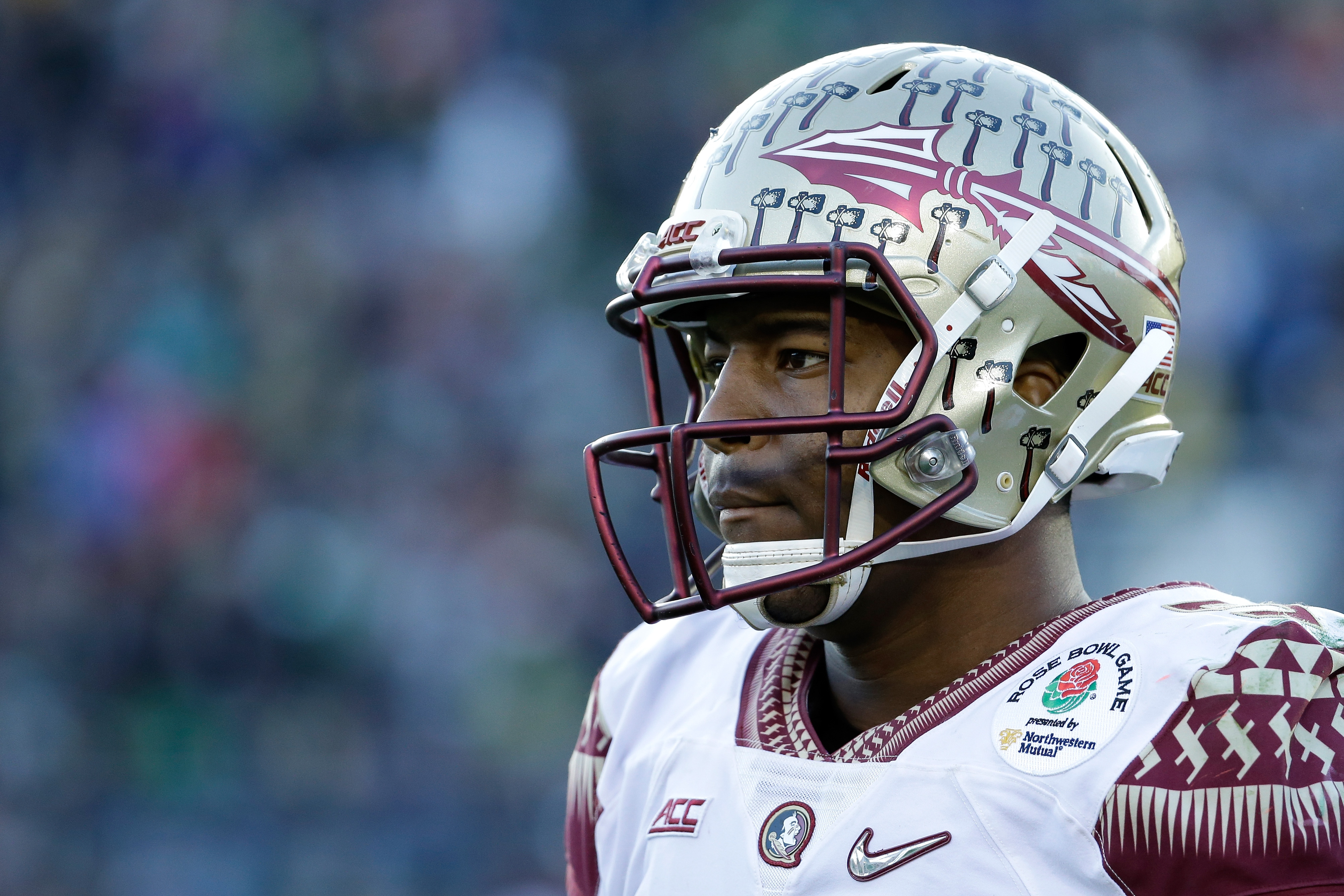 Jameis Winston during the College Football Playoff Semifinal at the Rose Bowl on Jan. 1, 2015 in Pasadena, California.