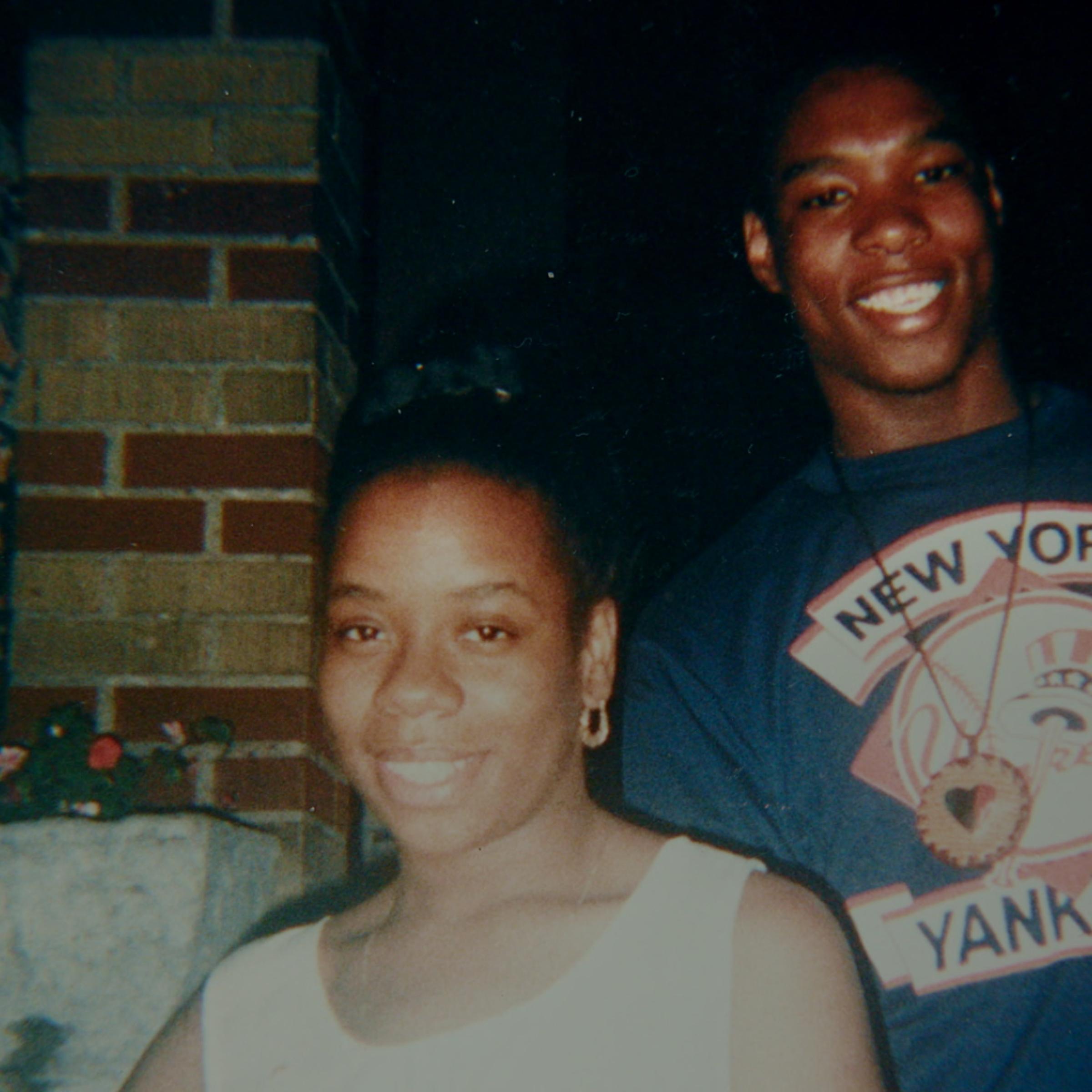 Yusuf Hawkins with his mother Diane Hawkins