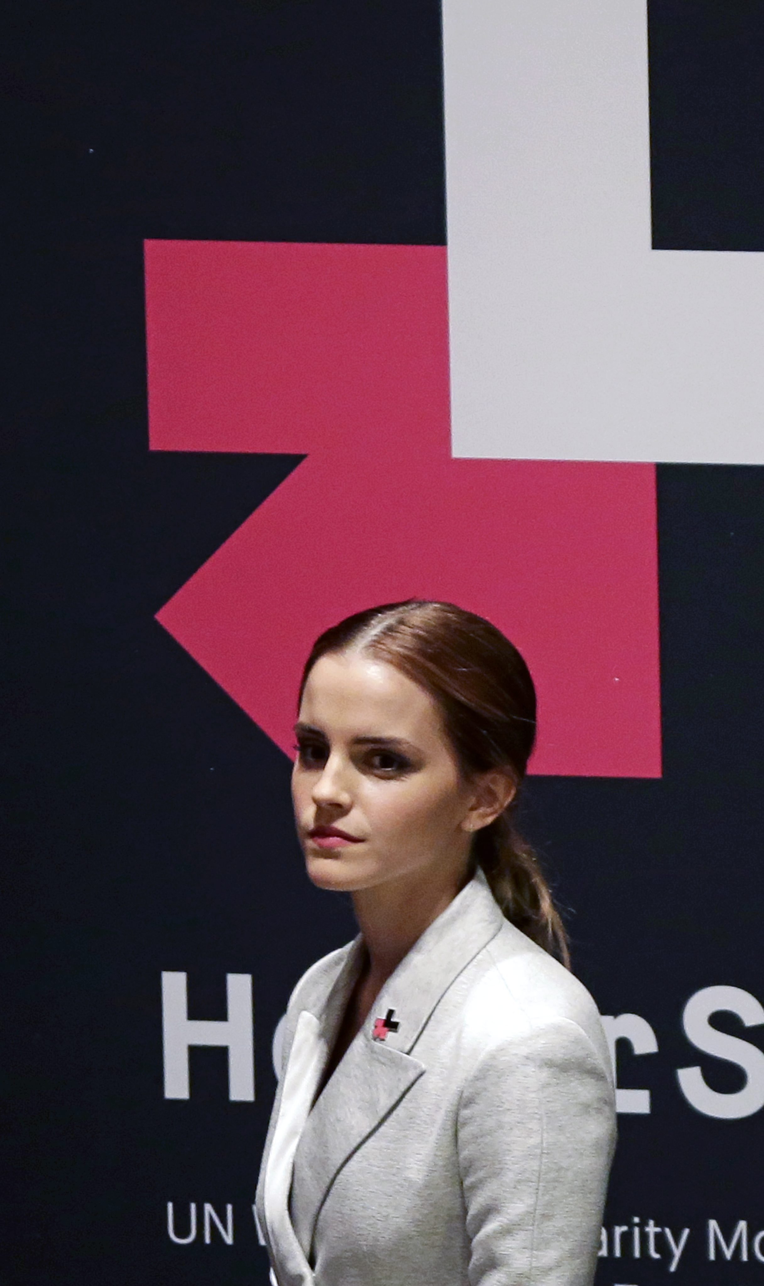 UN Women Goodwill Ambassador British actress Emma Watson attends HeForShe Campaign in New York
