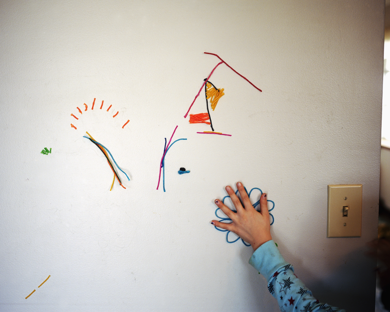 Erica’s sticky wall art.  2009 