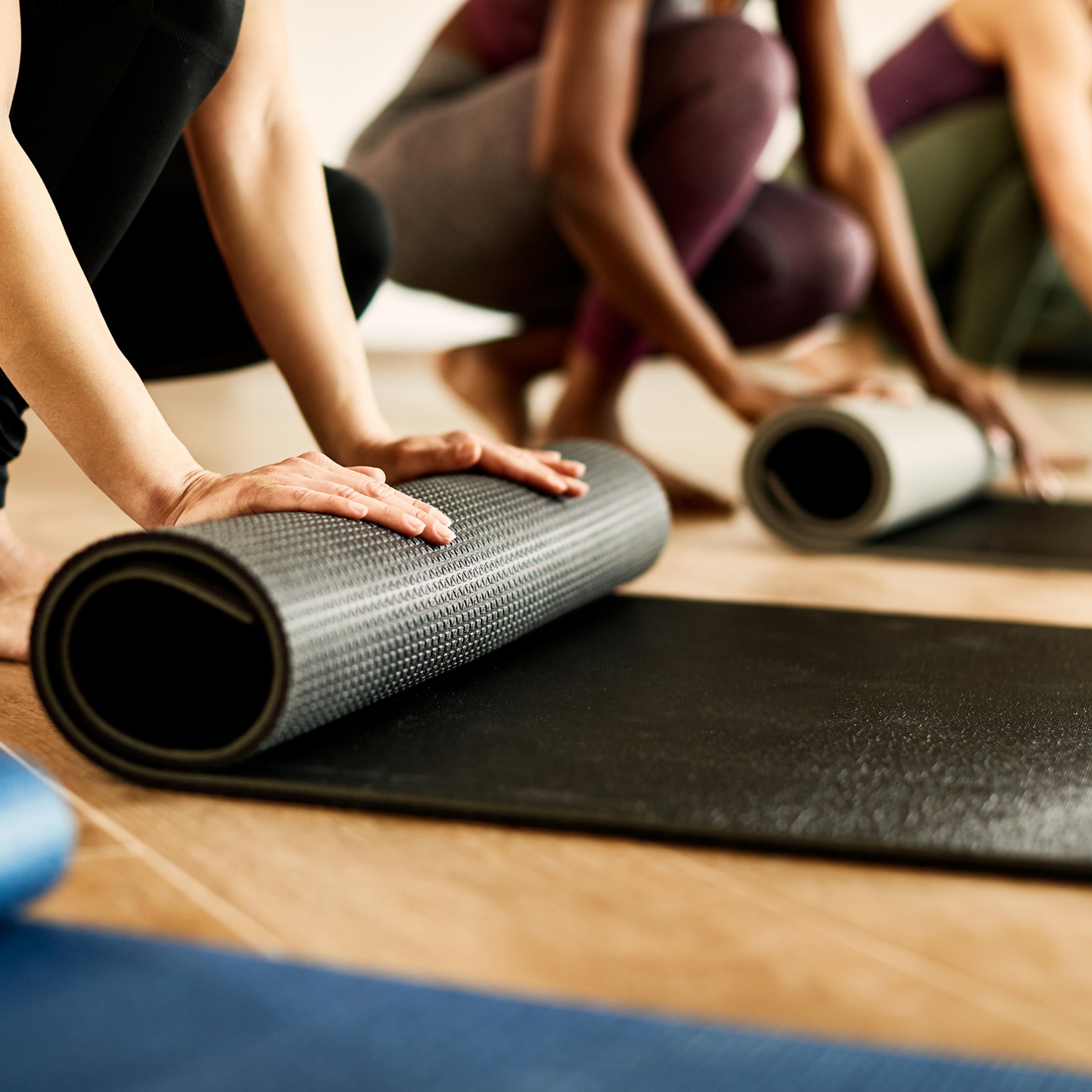 People in a yoga class