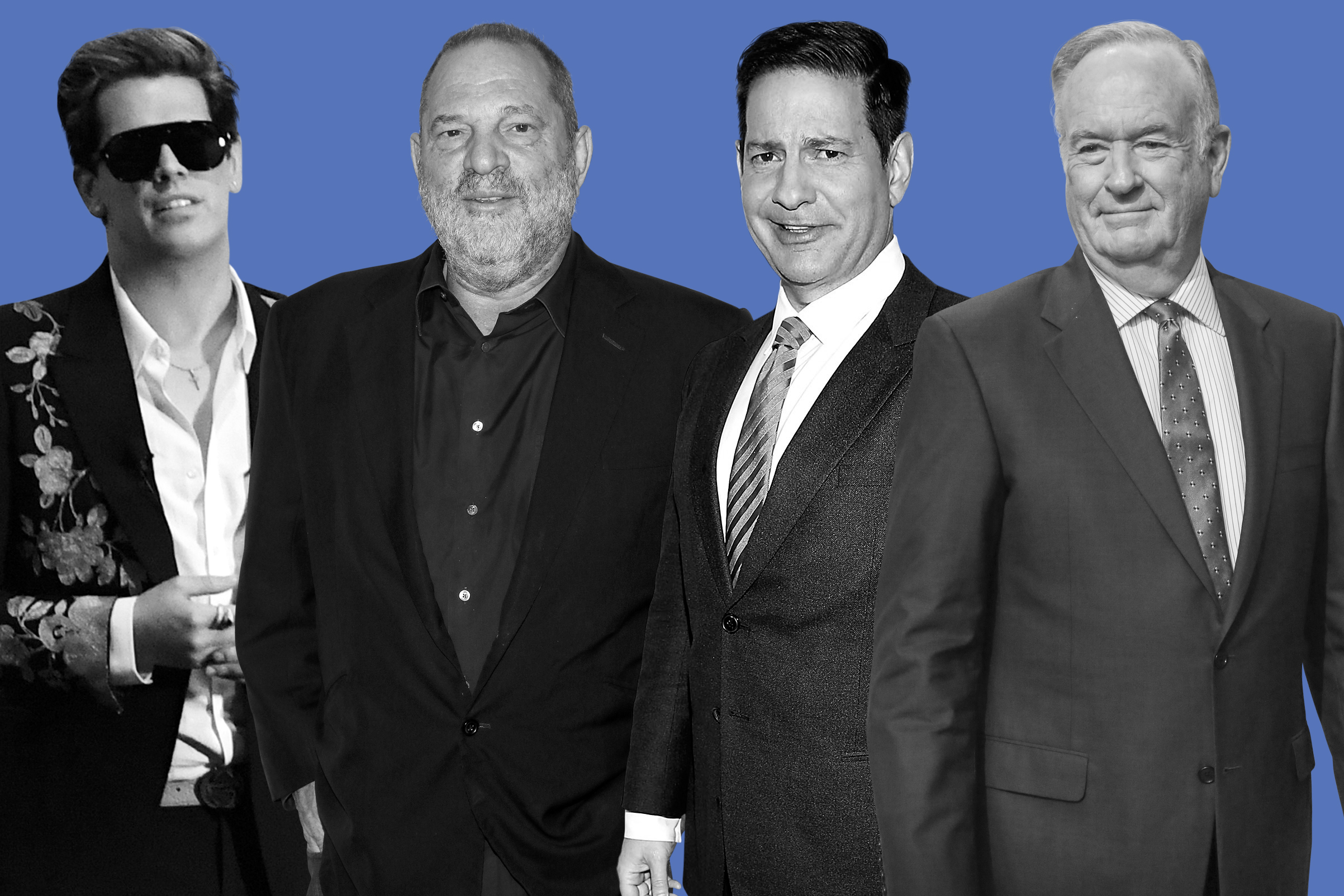 Milo Yiannopoulos, Harvey Weinstein, Mark Halperin, Bill O'Reilly
