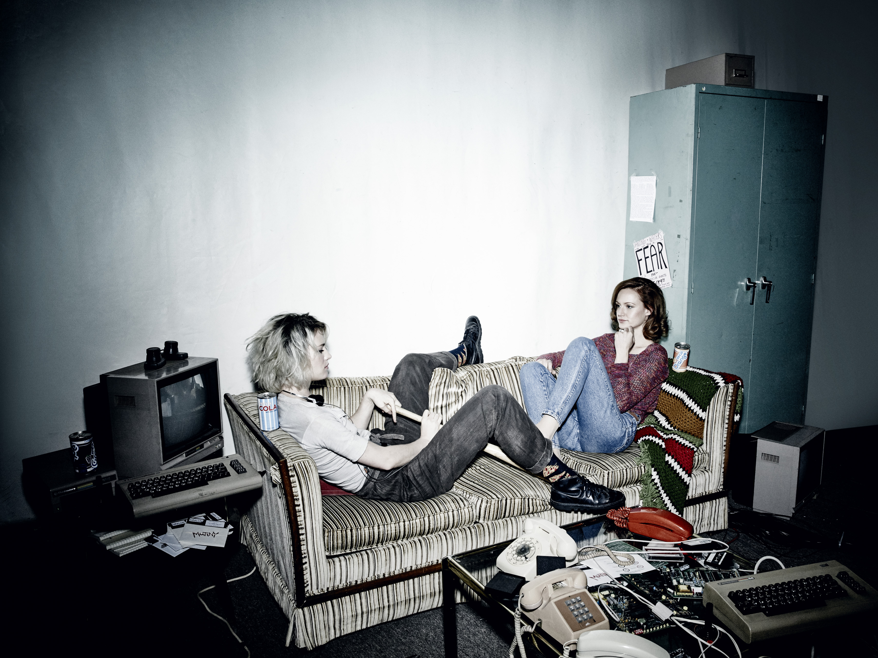 Mackenzie Davis as Cameron Howe and Kerry Bishe as Donna Clark - Halt and Catch Fire _ Season 2, Gallery - Photo Credit: Frank Ockenfels 3/AMC