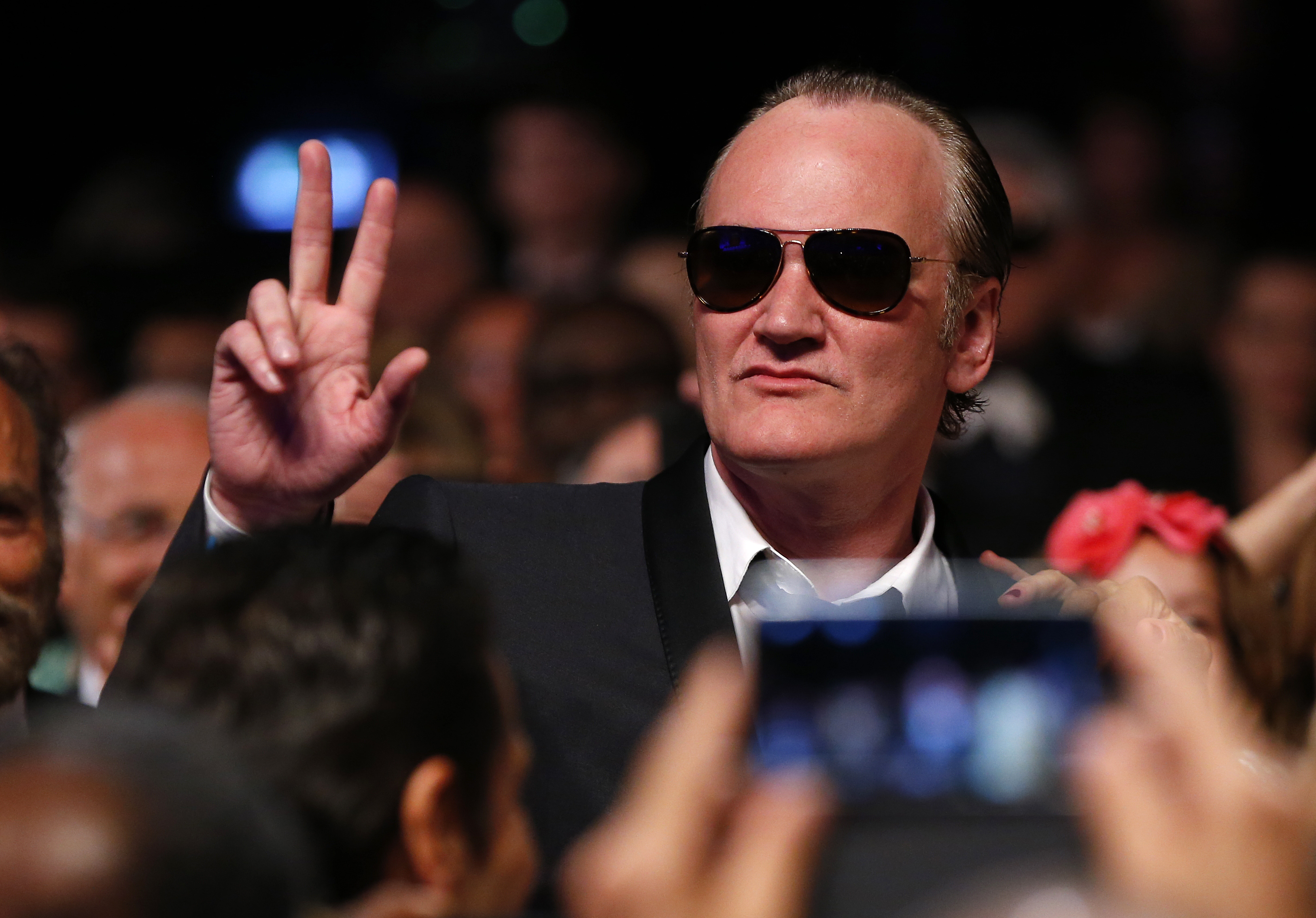 Director Quentin Tarantino arrives to attend the closing ceremony of the 67th Cannes Film Festival in Cannes
