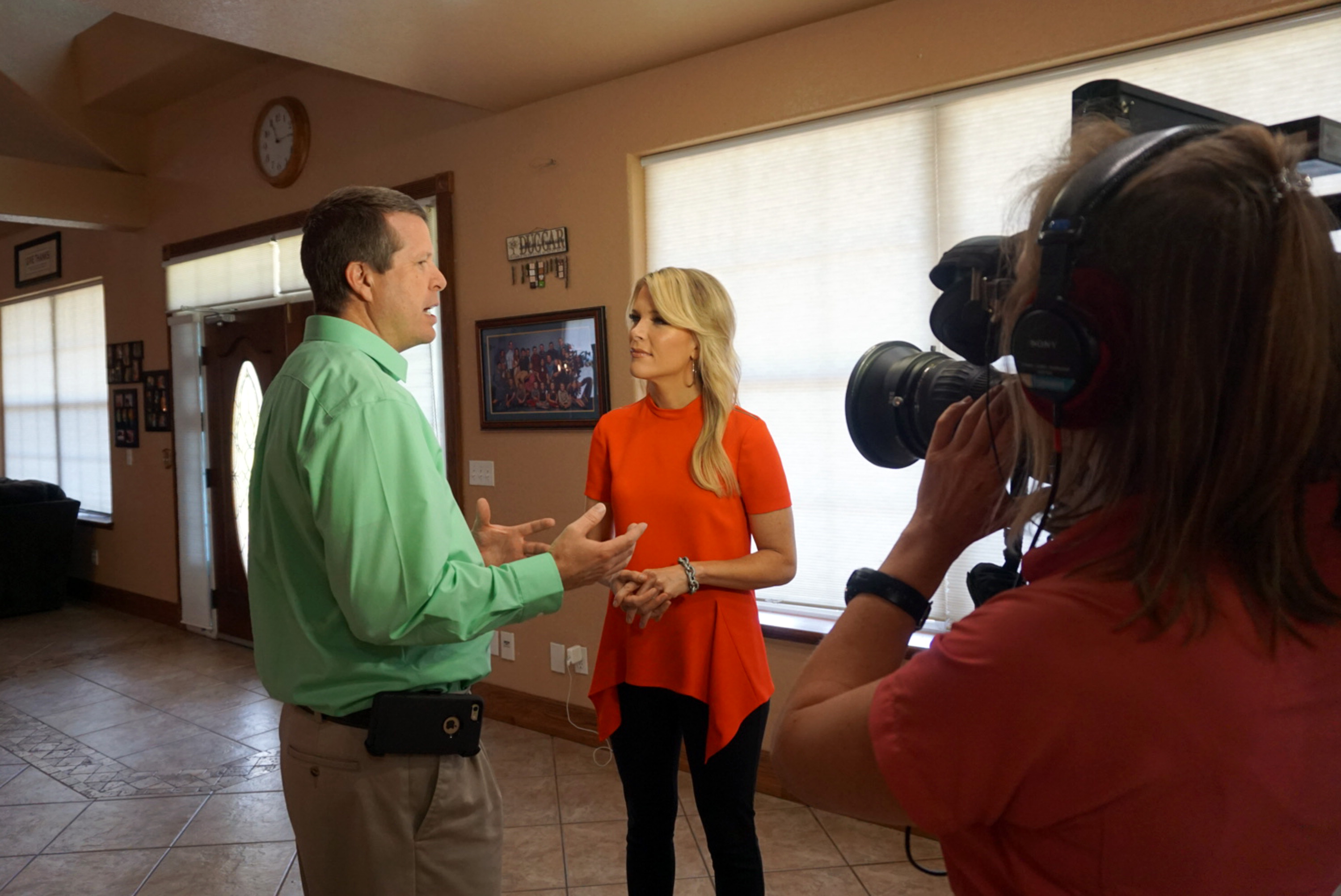 In this handout image provided by FOX News Channel, Jim Bob Duggar, of the TLC show '19 Kids and Counting', speaks with FOX News Channels Megyn Kelly at their home in Tontitown, Arkansas.
