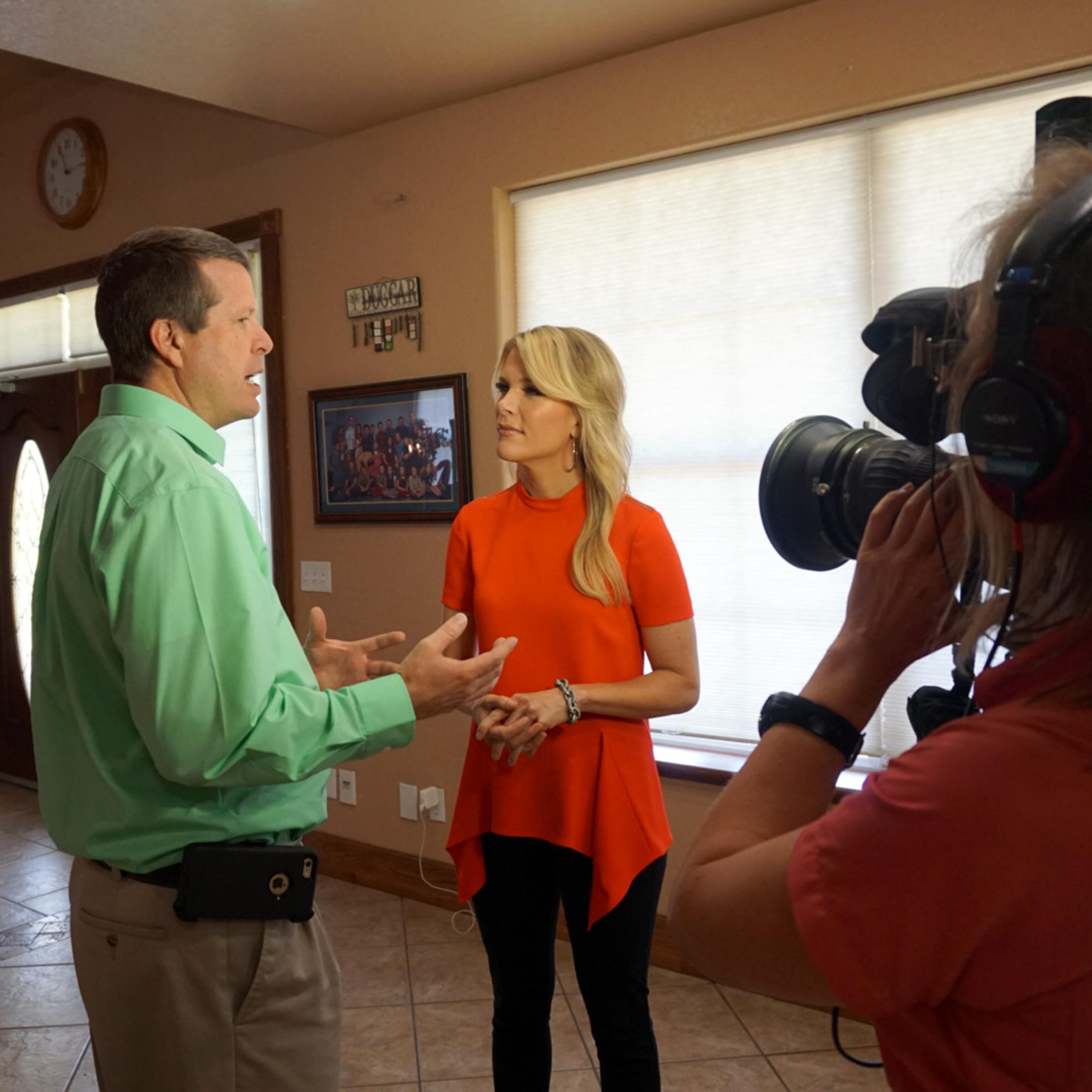 In this handout image provided by FOX News Channel, Jim Bob Duggar, of the TLC show '19 Kids and Counting', speaks with FOX News Channels Megyn Kelly at their home in Tontitown, Arkansas.