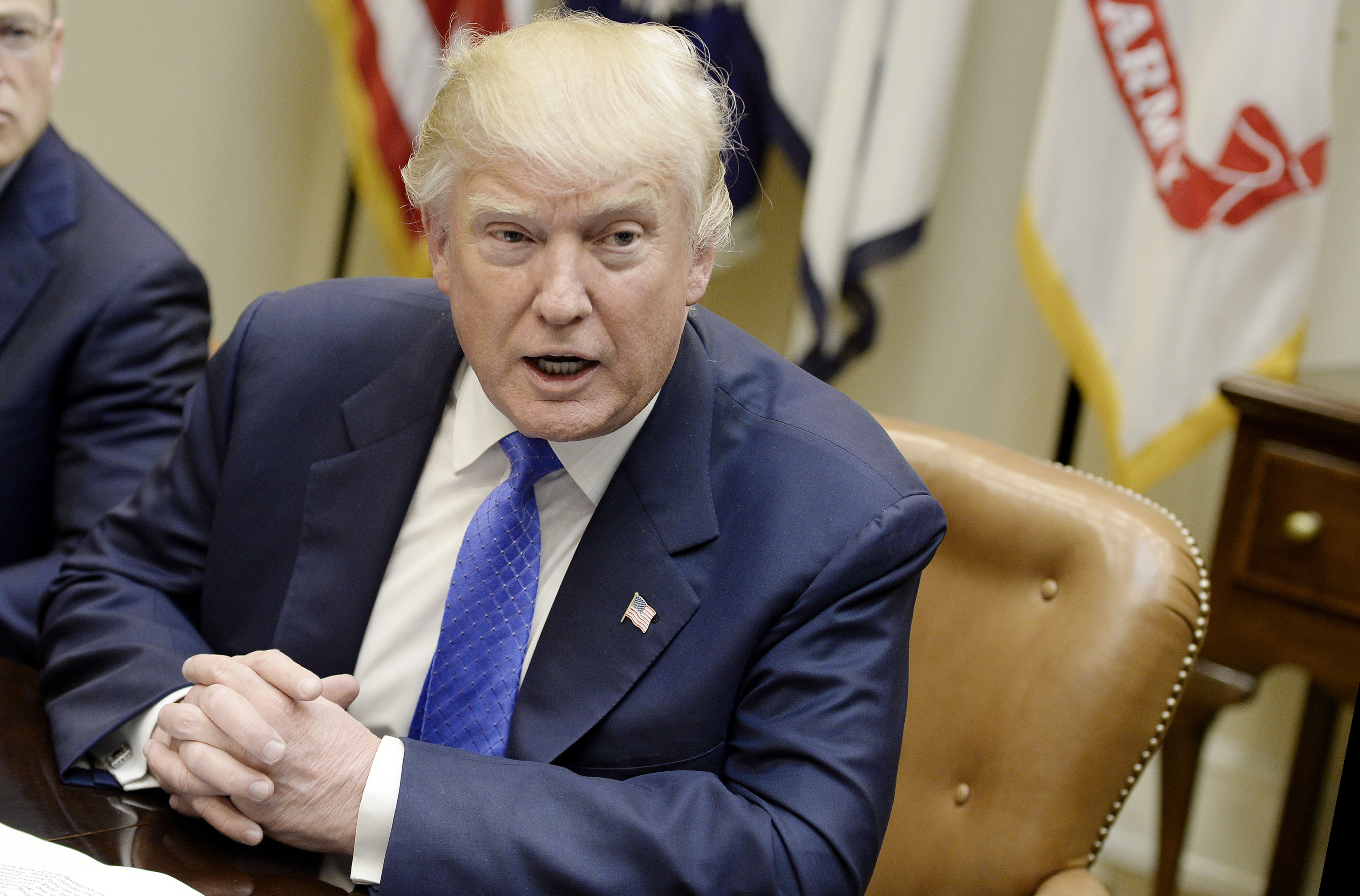 U.S. President Donald Trump Leads Listening Session On Human Trafficking