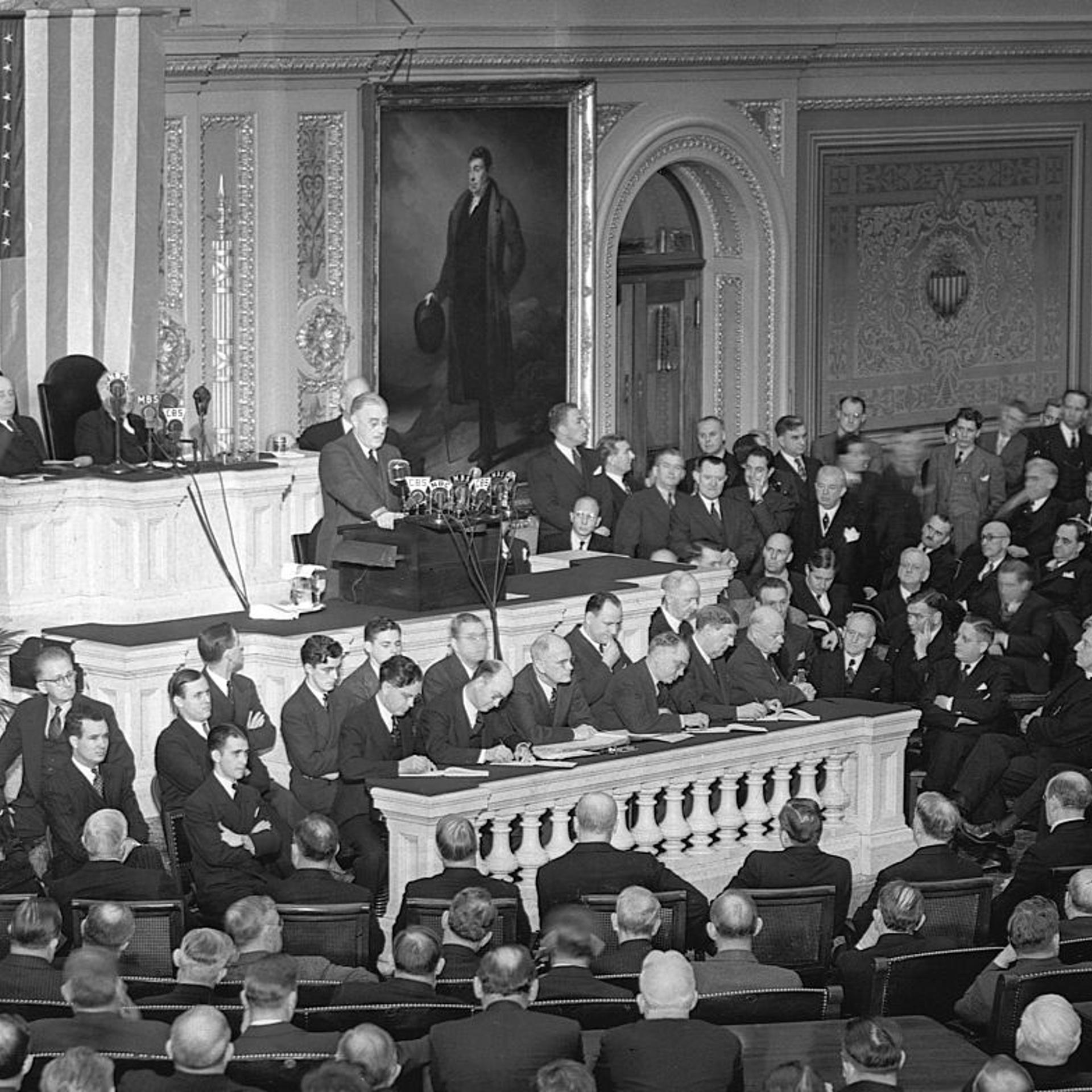 President Roosevelt Giving State of the Union