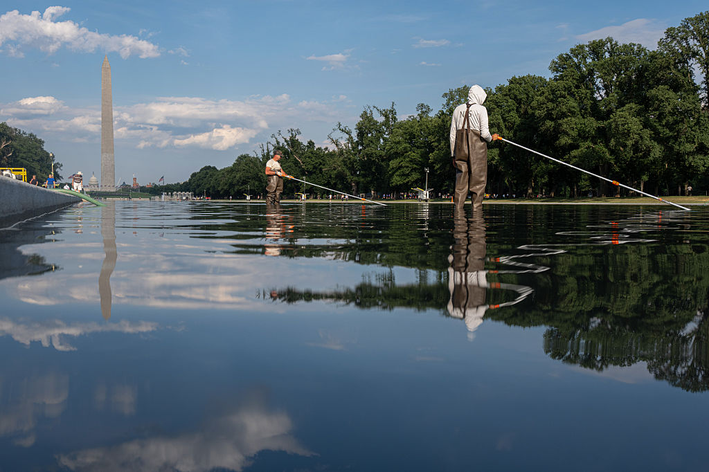 Trump Admin Blames and Arrests Alleged Vandals for Reflecting Pool Problems