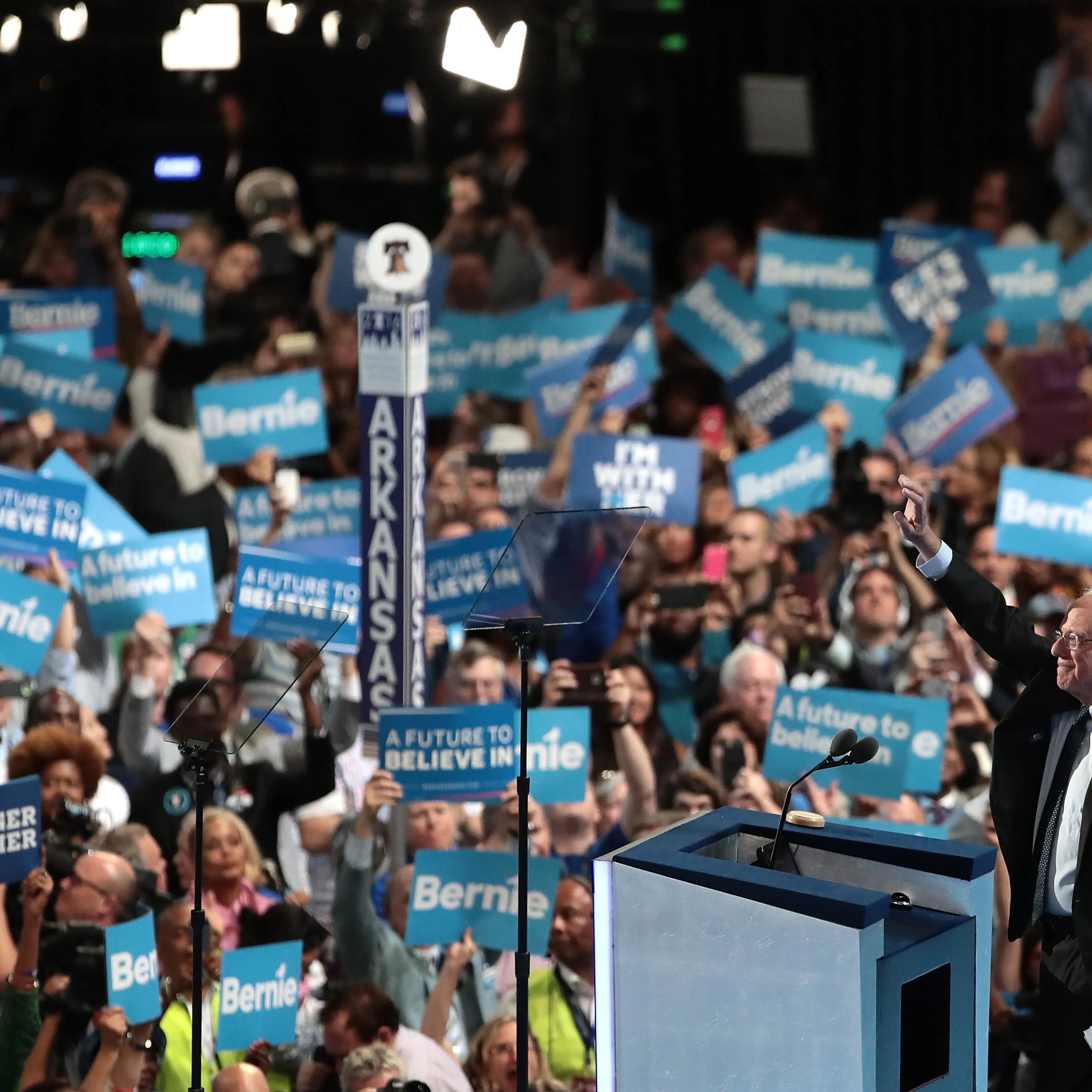 Sen. Bernie Sanders at the Democratic National Convention