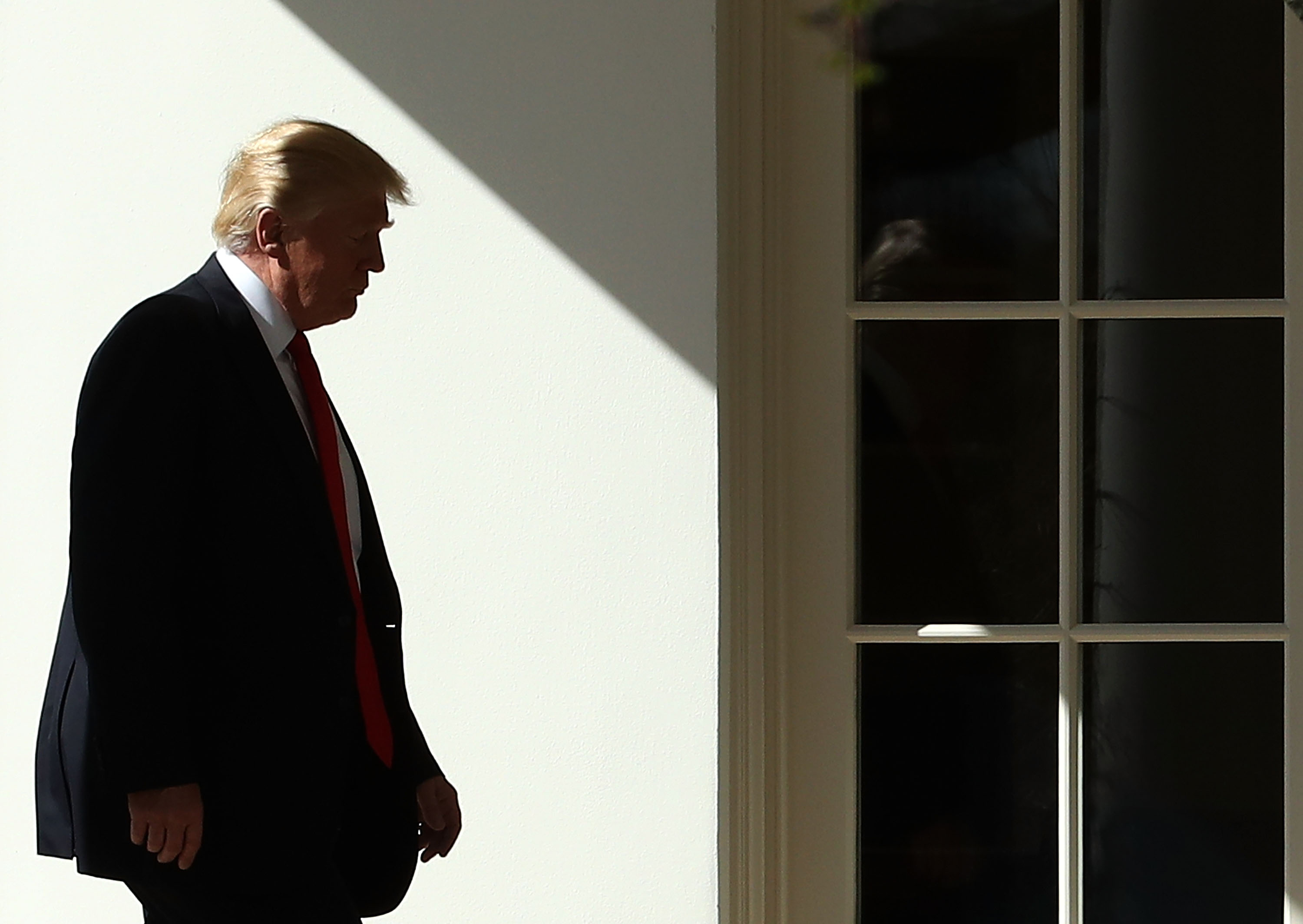 President Trump Returns To White House From Speaking At CPAC Event