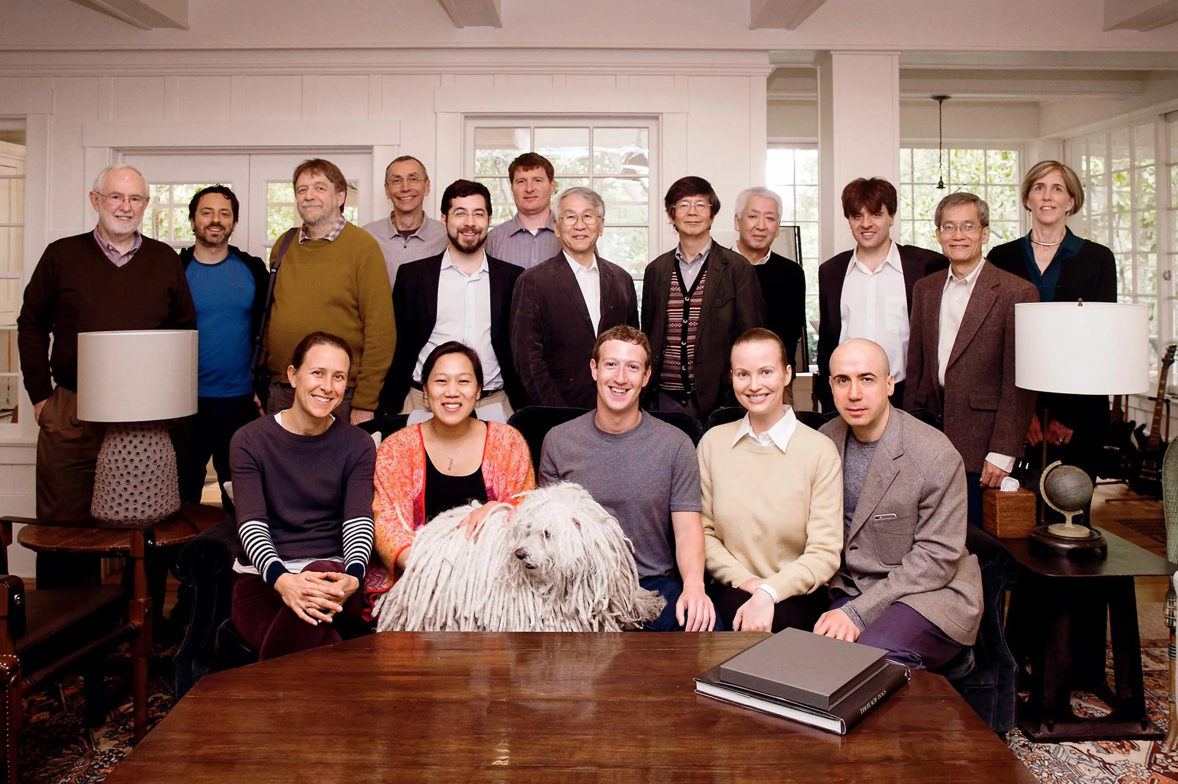 November 9, 2015 With Priscilla Chan, Ed Boyden and billionaire Yuri Milner.