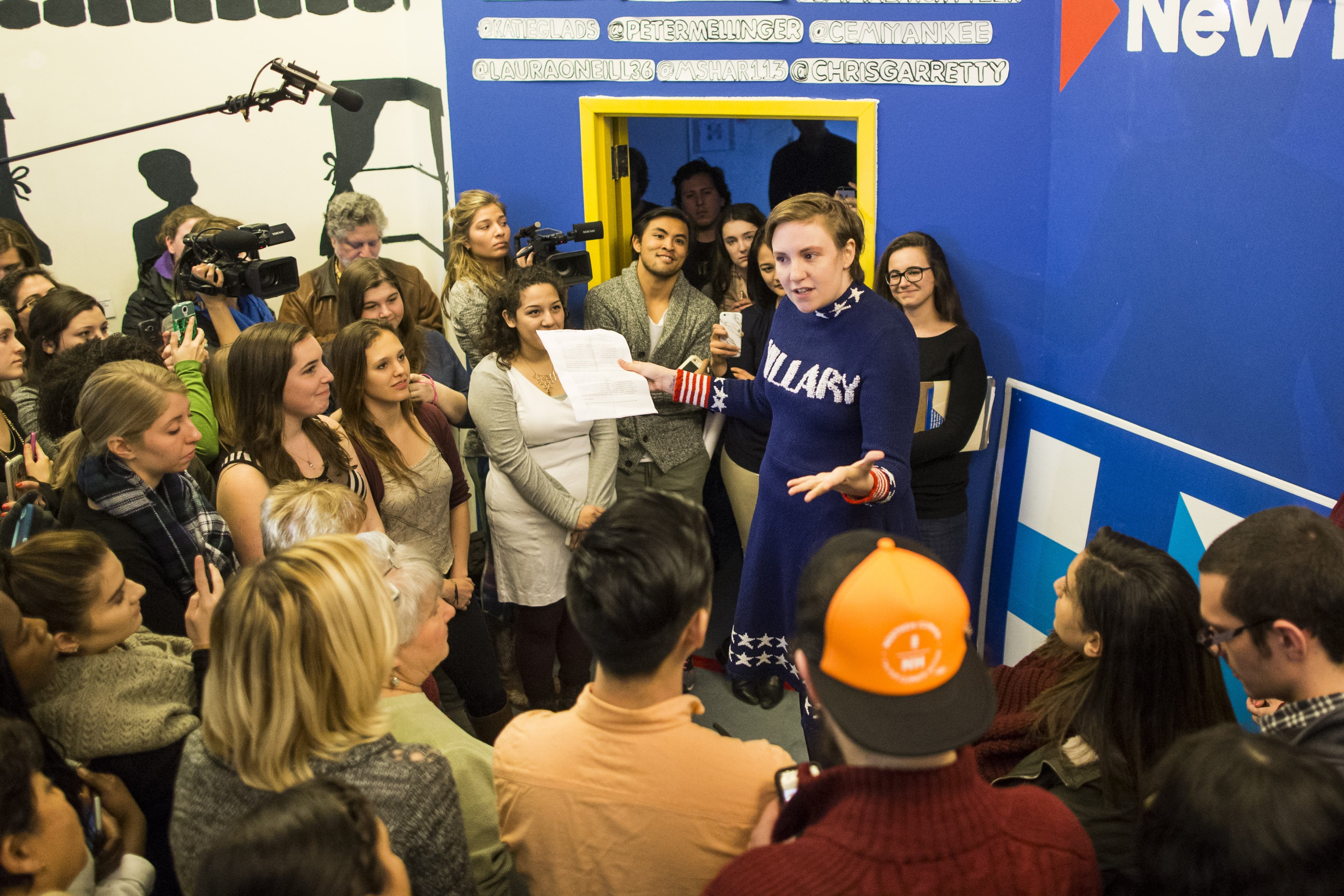Lena Dunham And Abby Wambach Attend Women For Hillary Events