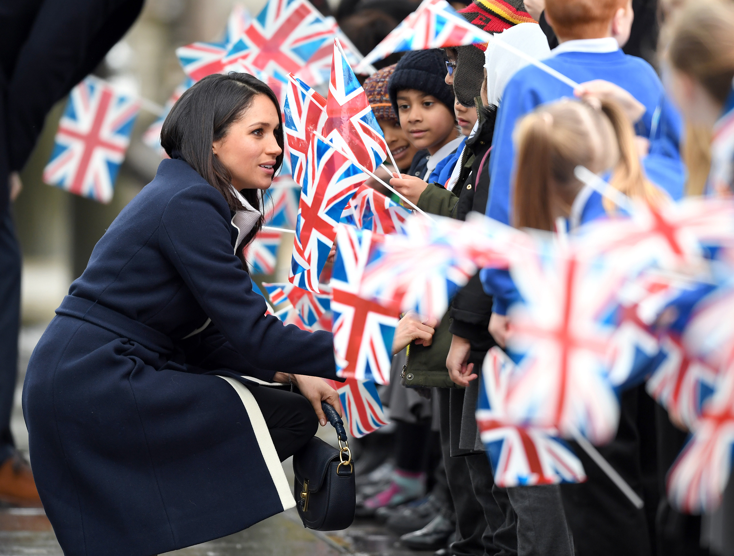 Meghan Markle and Prince Harry visit Millennium Point on March 8, 2018 in Birmingham, England.
