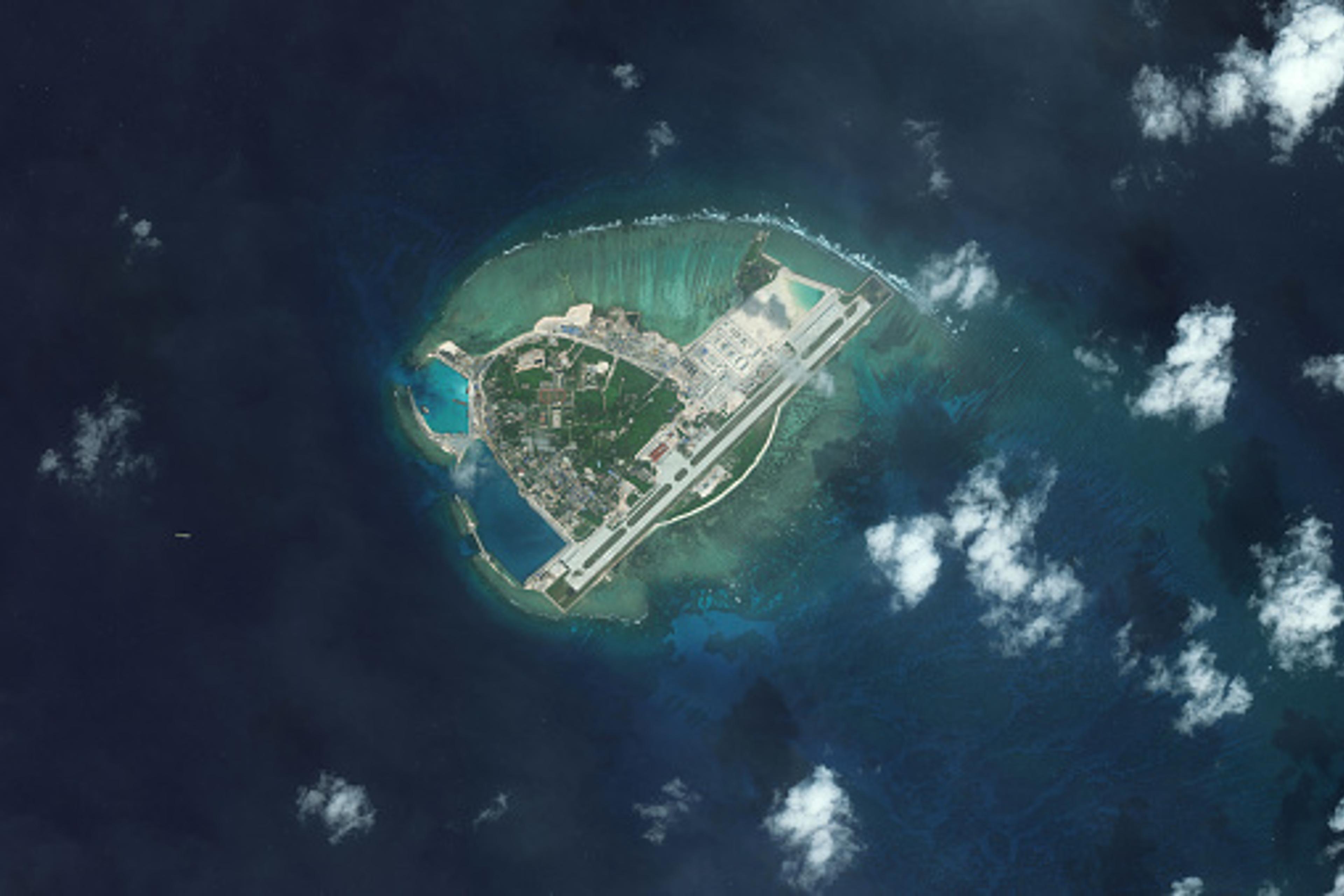 DigitalGlobe overview imagery from 09 January 2016 of Woody Island. Woody Island is also known as Yongxing Island and Phu Lam Island and is the largest of the Paracel Islands in the South China Sea.