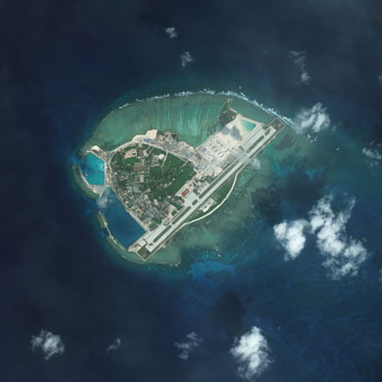 DigitalGlobe overview imagery from 09 January 2016 of Woody Island. Woody Island is also known as Yongxing Island and Phu Lam Island and is the largest of the Paracel Islands in the South China Sea.