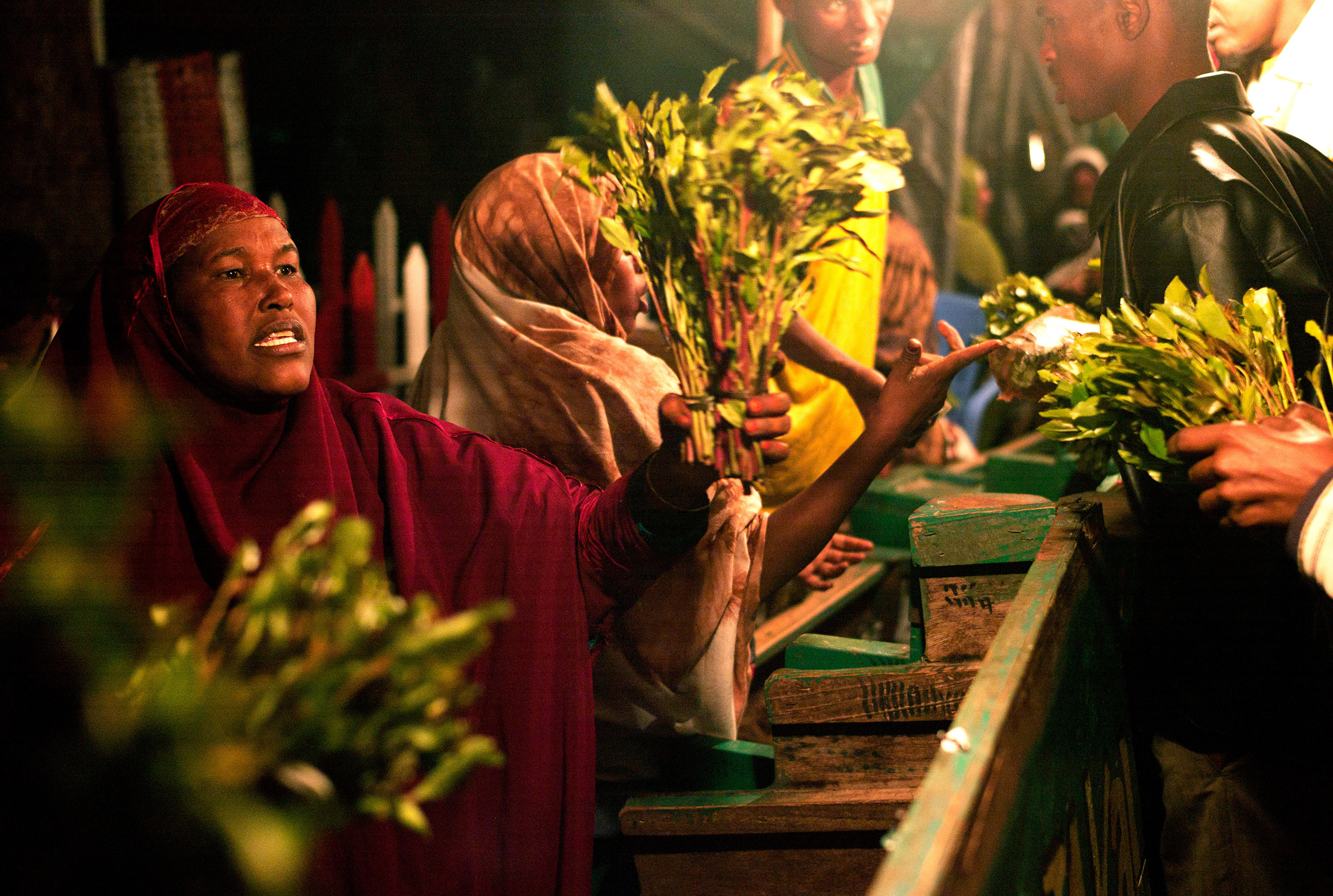 Khat leaves market