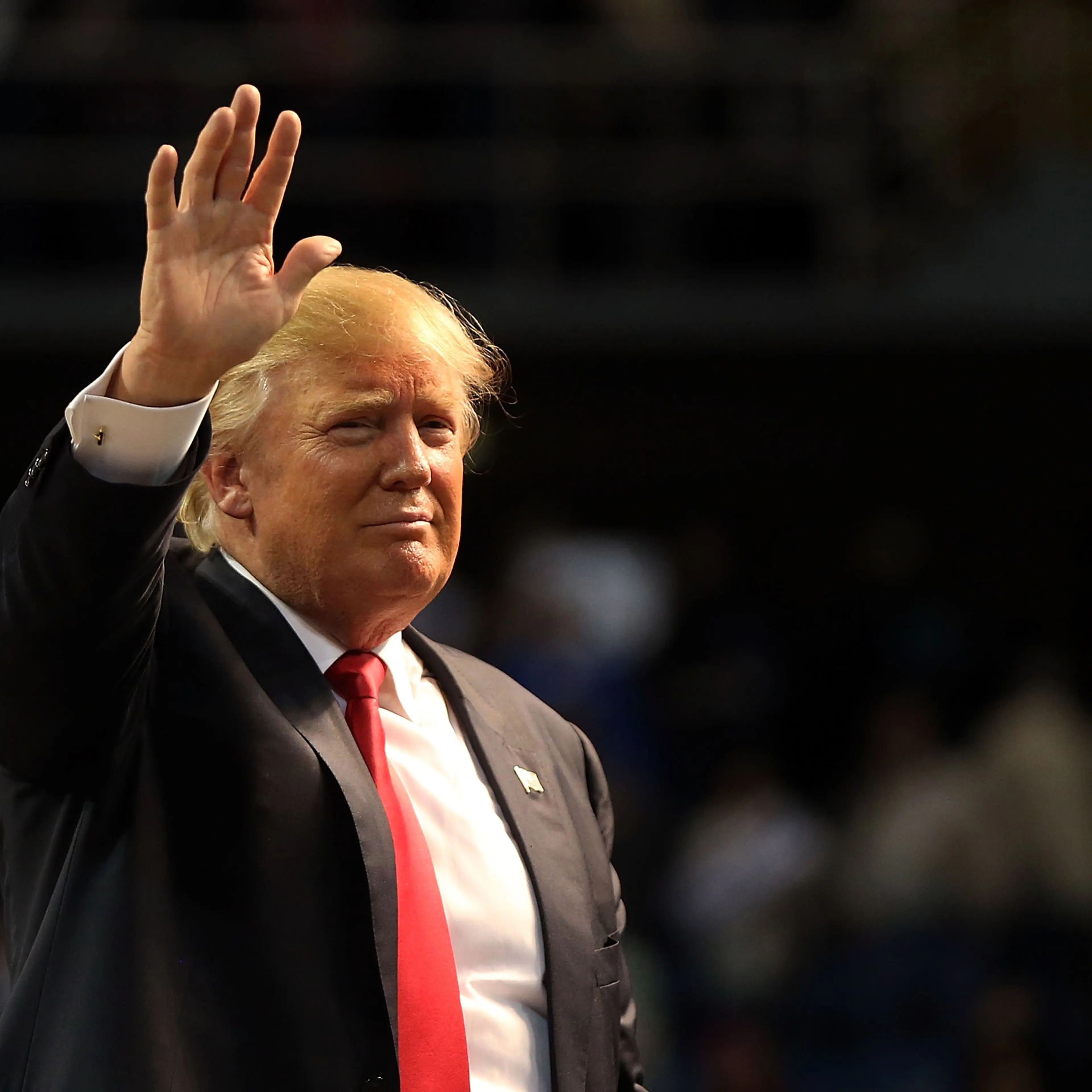 BILOXI, MS - JANUARY 02: Republican presidential frontrunner Donald Trump speaks at the Mississippi Coast Coliseum on January 2, 2016 in Biloxi, Mississippi. Trump, who has strong support from Southern voters, spoke to thousands in the small Mississippi
