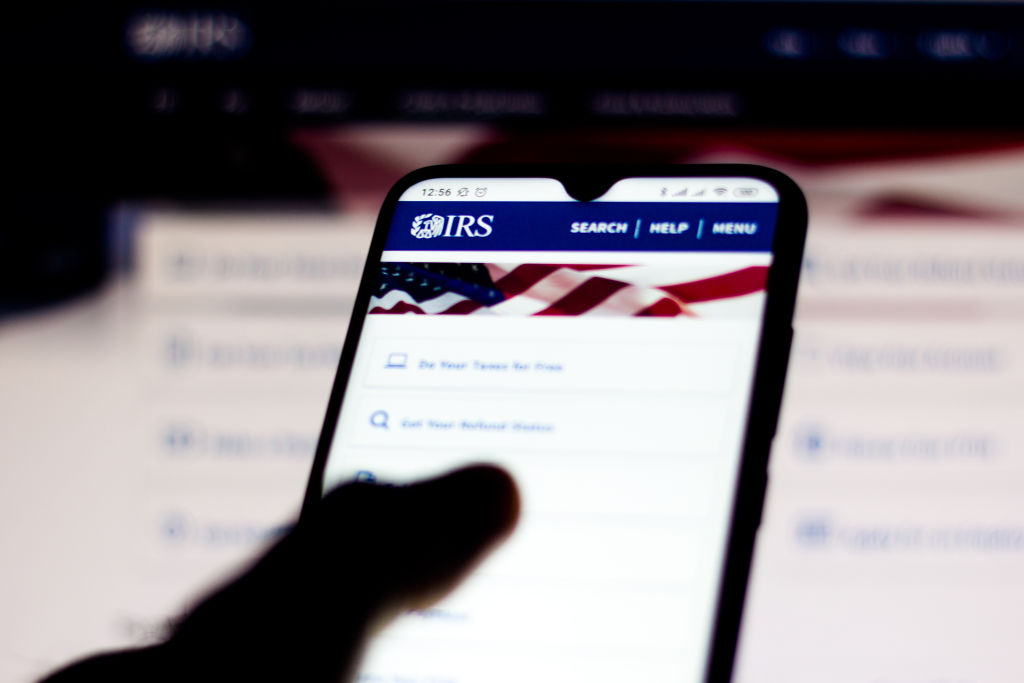 In this photo illustration the Internal Revenue Service (IRS
