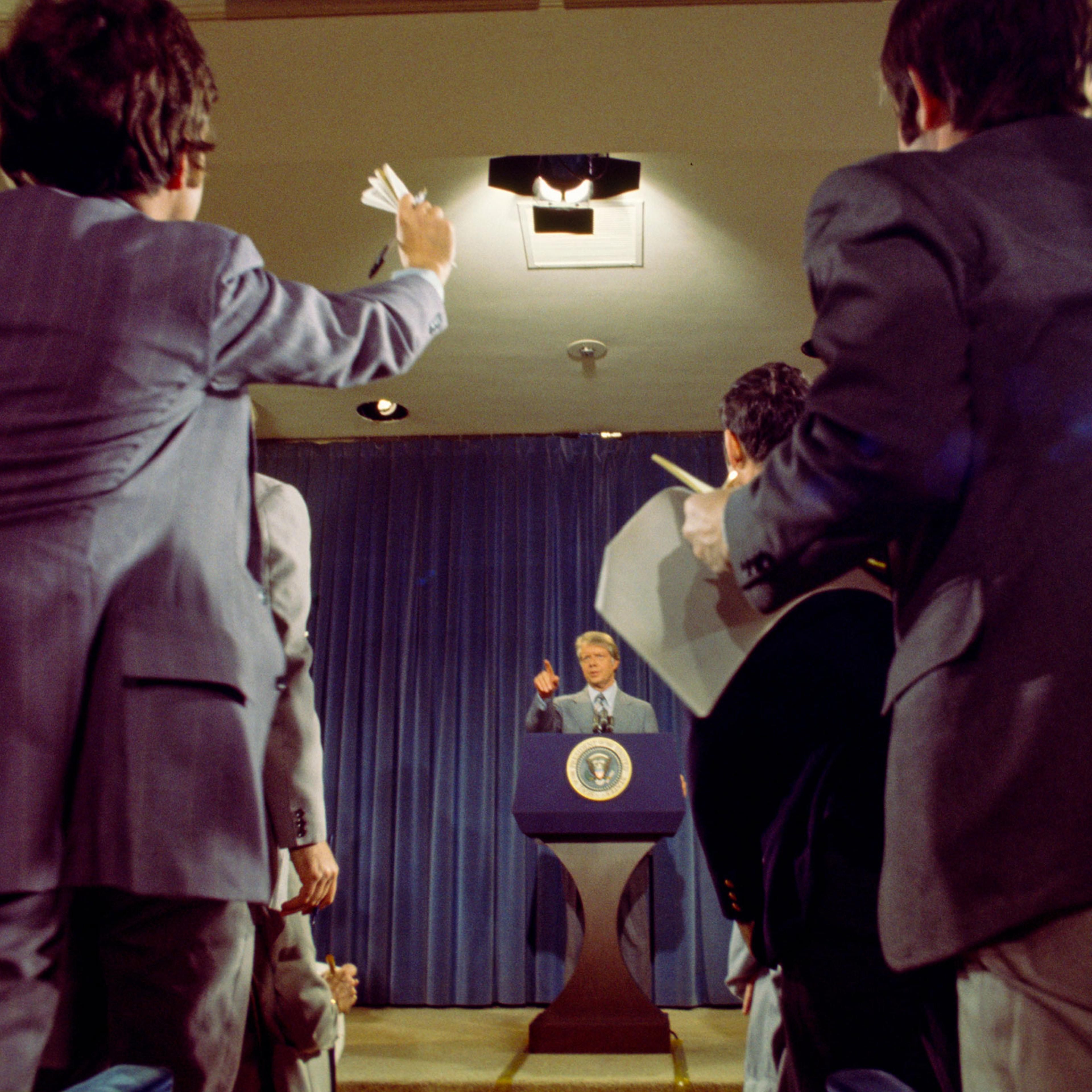 President Jimmy Carter at a Presidential News Conference