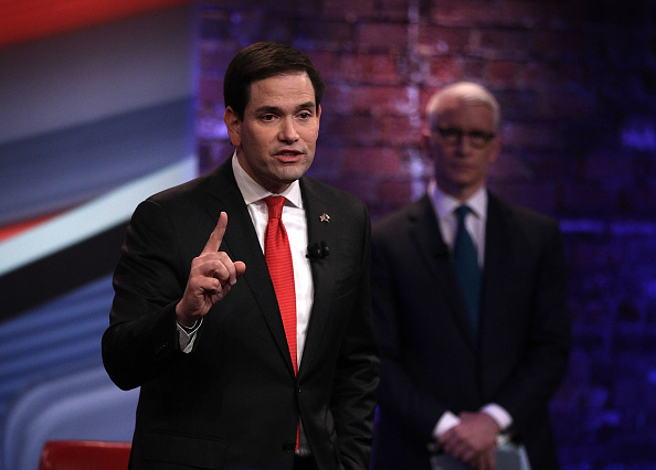 Sen. Marco Rubio participates in a CNN South Carolina Republican Presidential Town Hall in Greenville, South Carolina on Feb. 17, 2016.