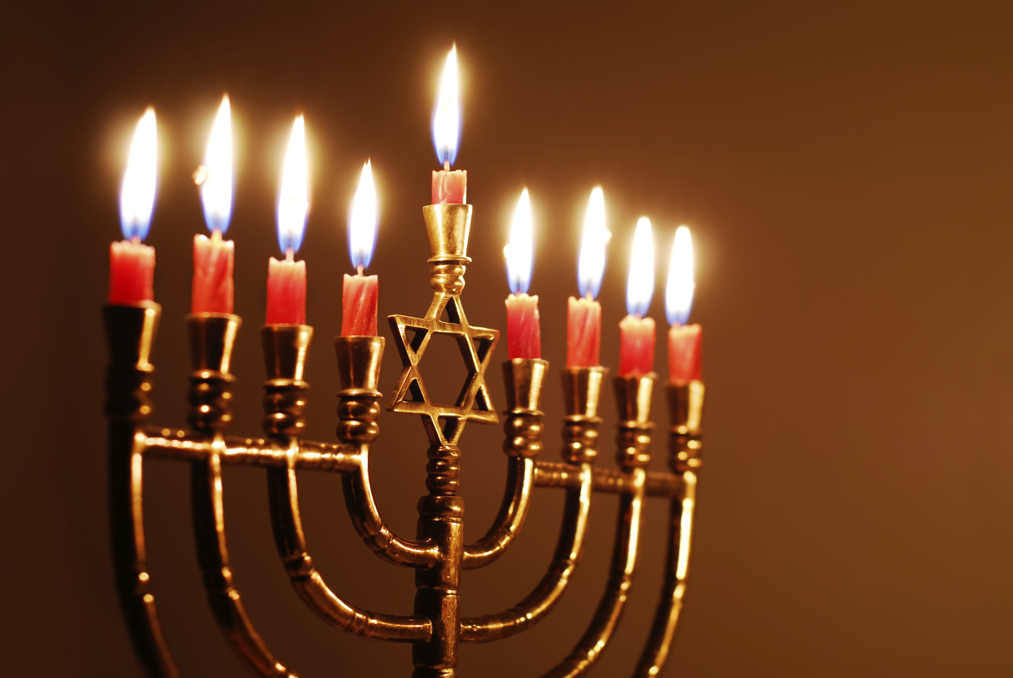 Star of David Hanukkah menorah