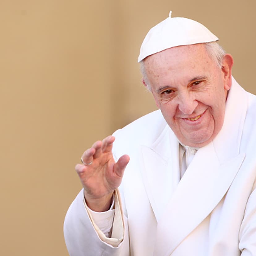Pope Francis waves to the faithful as he arrives at St. Peter's Square for a meeting with members of 'Padre Pio' Prayer Groups in Vatican City on Feb. 6, 2016.