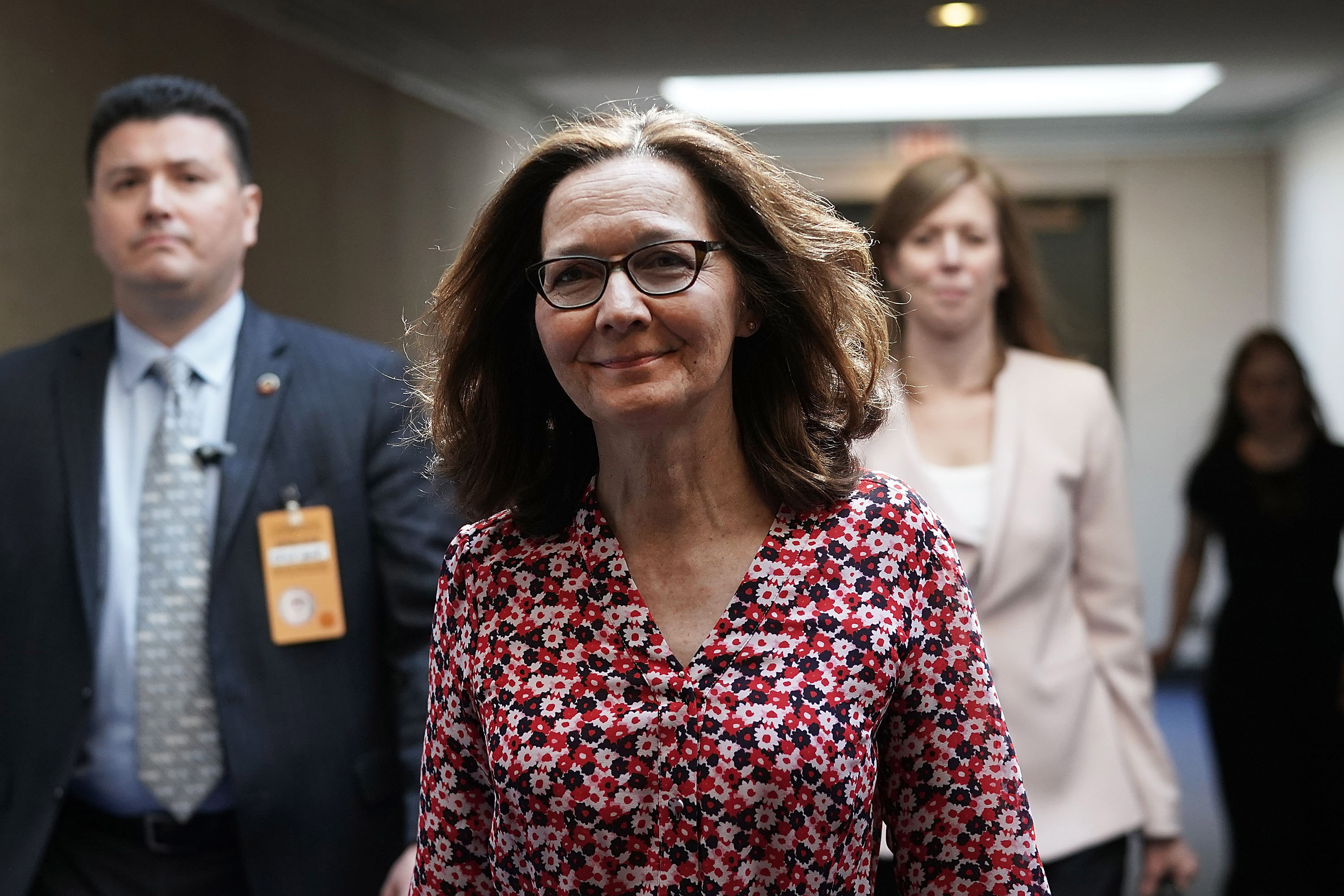 Gina Haspel, nominee to be director of the CIA, visits the Hart Senate Office Building for meetings with senators May 7, 2018 on Capitol Hill in Washington, D.C.