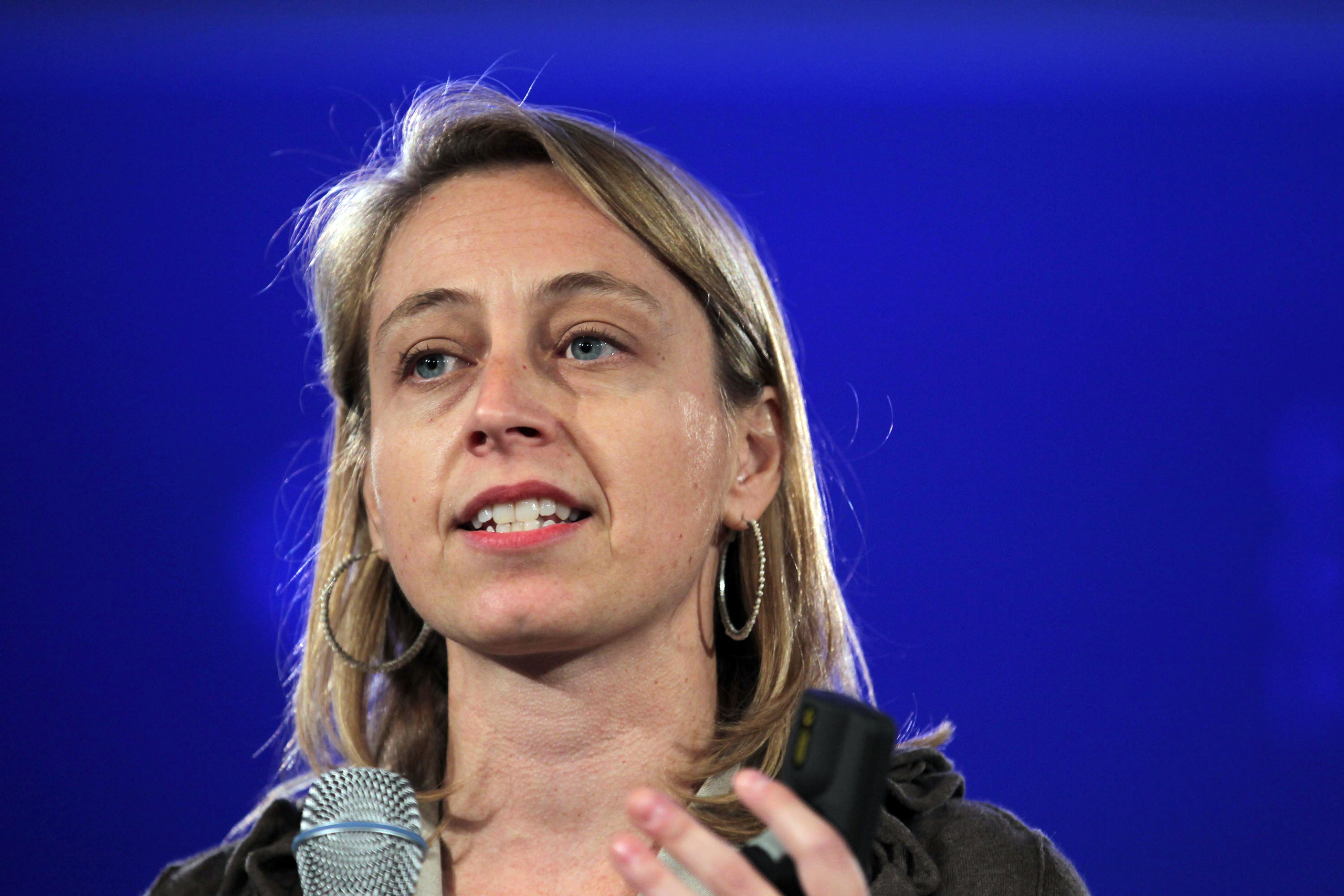 Krista Donaldson, chief executive officer of D-Rev, speaks during the Clinton Global Initiative (CGI) in New York, U.S., on Sunday, Sept. 23, 2012. CGI, established in 2005 by former U.S. President Bill Clinton, gathers a community of global leaders to f